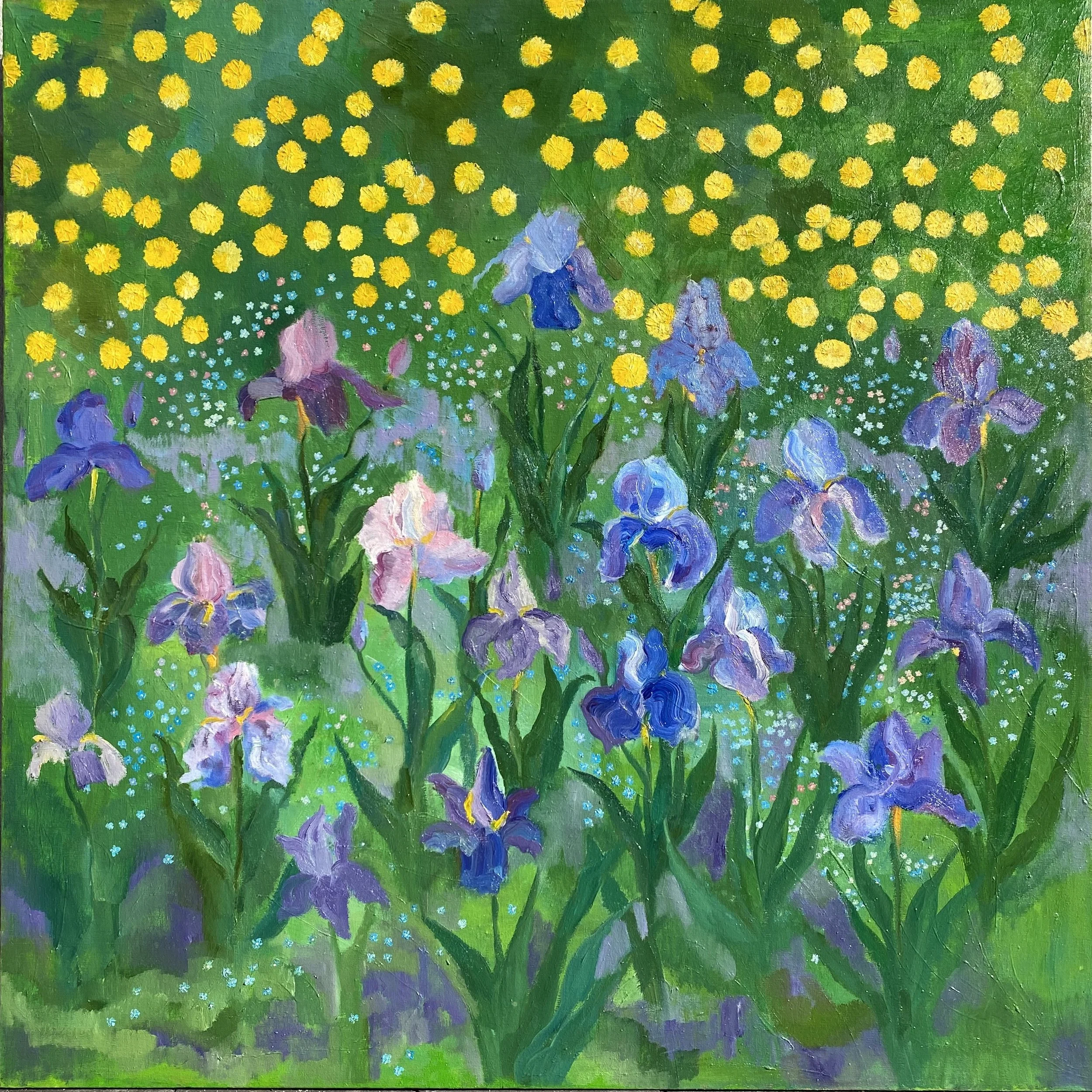 VENDU "Mystères des fleurs" 2023,
73x92, huile sur toile