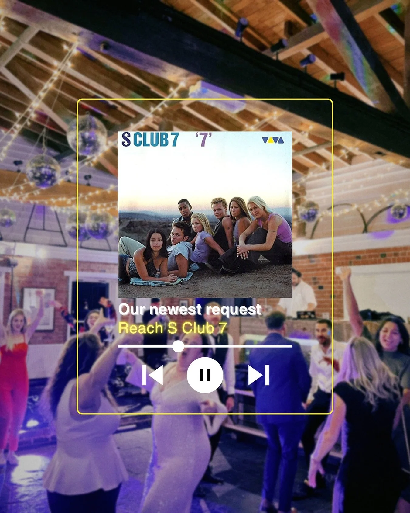 Happy lazy Sunday. Let us introduce our newest request in our rep now. Perfect for those 90&rsquo;s couples wanting to add the ultimate cheesy ending for those tipsy bridal party&rsquo;s who can hardly stand but will still know all the moves.
What so