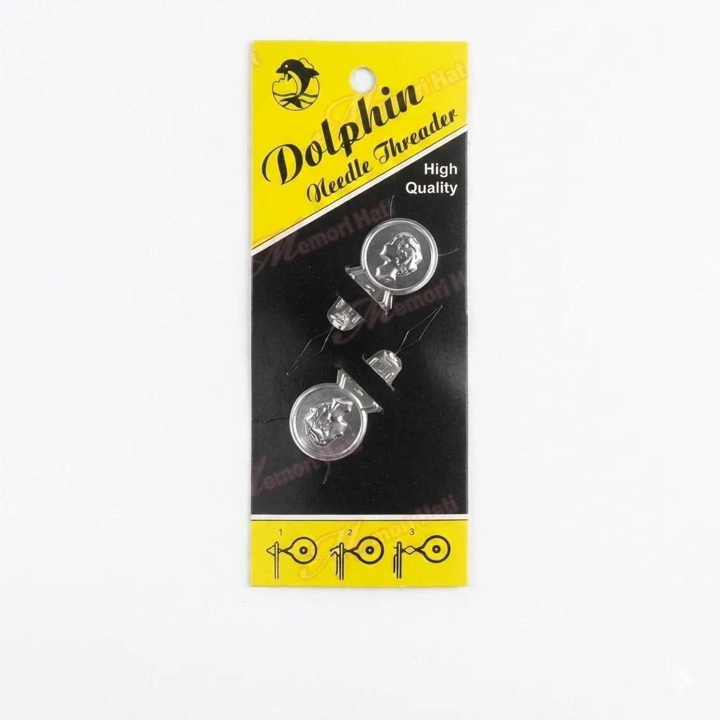 Dolphin High Quality Needle Threader (2 Pcs Pack) – Easy Sewing Stitch Insertion Tool for Hand and Machine Sewing