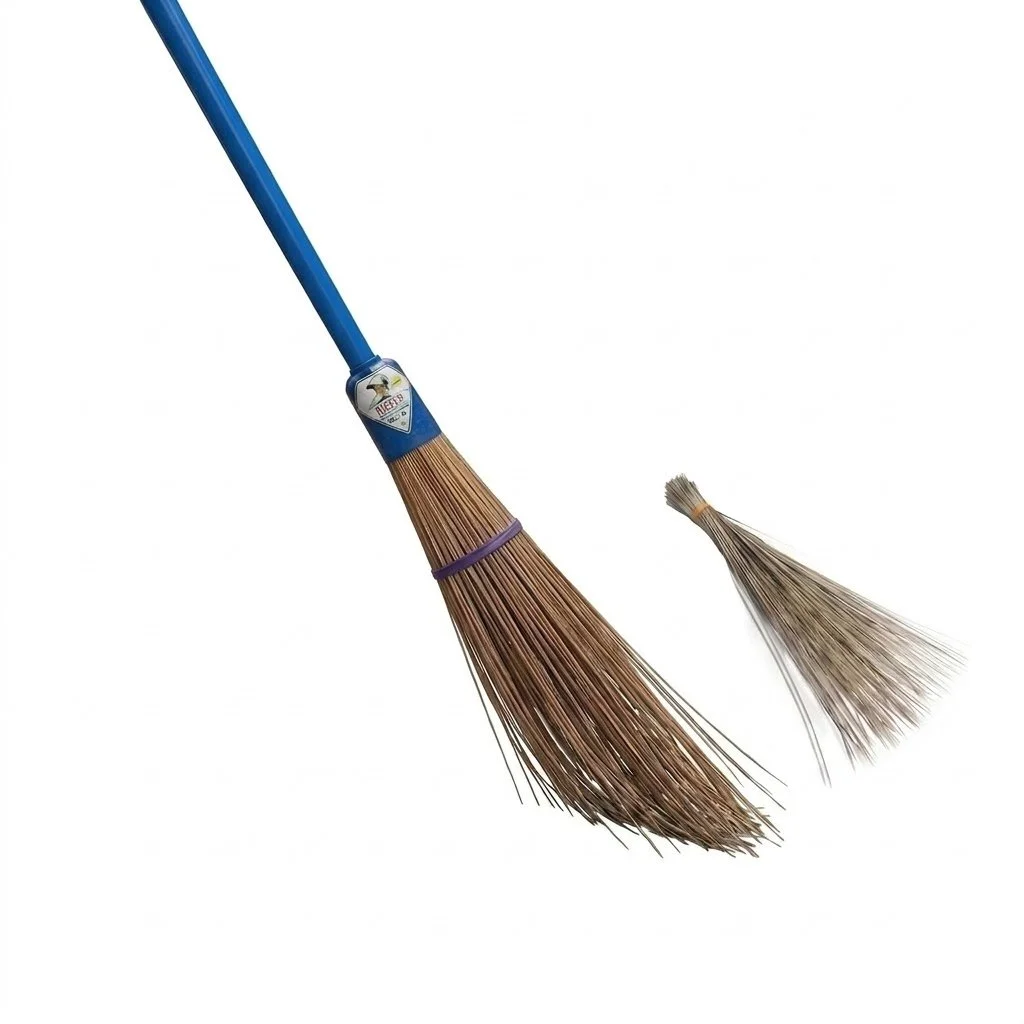 Coconut Leaf Stick Broom (Penyapu Lidi) - Outdoor & Indoor Garden Sweeper for Debris, Leaves, and Sand - Durable Traditional Eco-Friendly Cleaning Tool