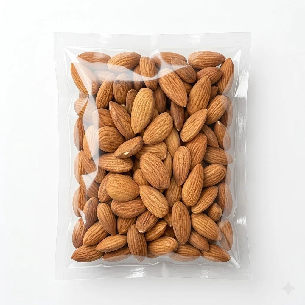 100G | Whole Almonds (Badam) – High Grade & Nutrient Dense – Perfect for Garnish, Baking, and Daily Snacking