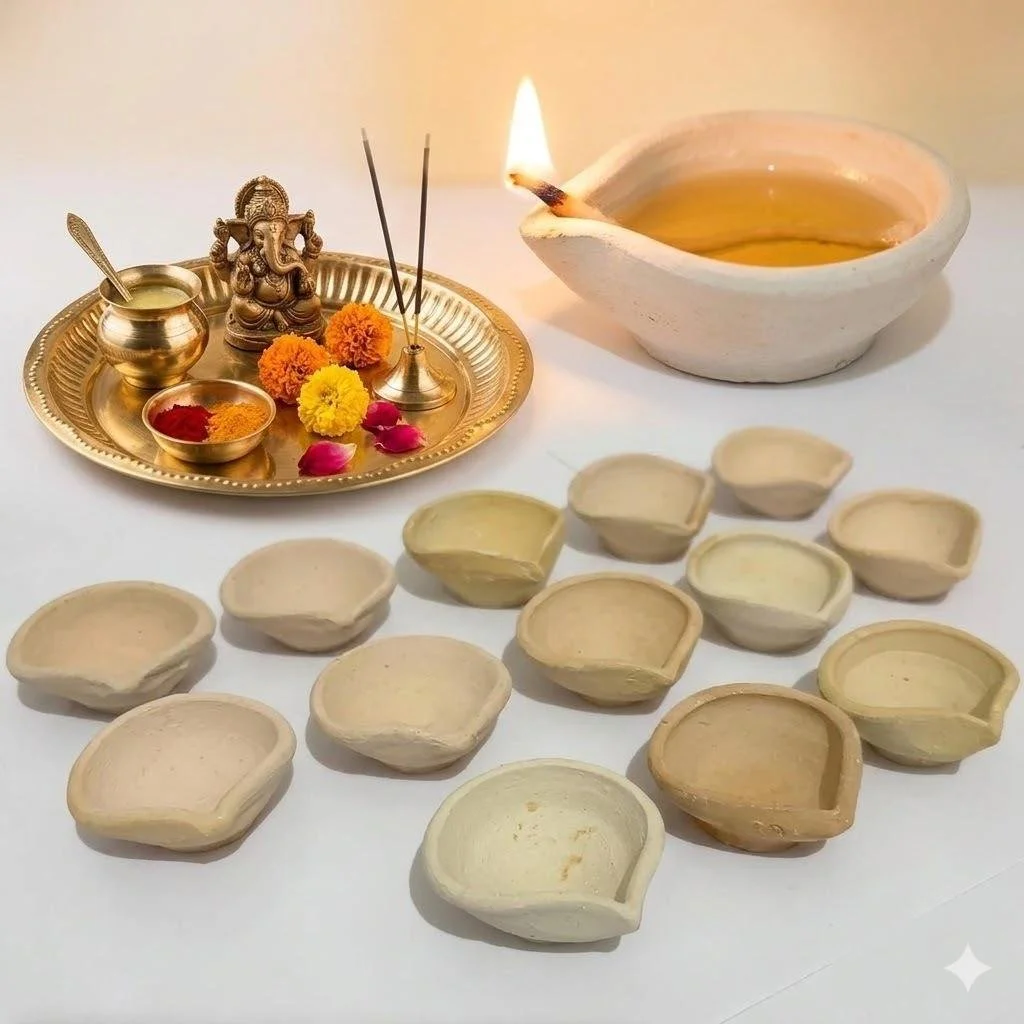 Agal Vilaku-Handmade Traditional Clay Diyas – Eco-Friendly Terracotta Oil Lamps-Home Decor, Puja, and Festival Lighting