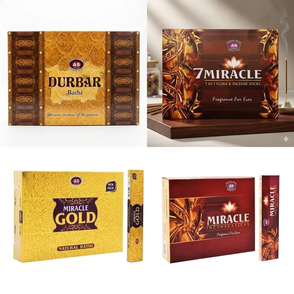 AS Miracle 7 Miracle 7-in-1 Flora & Incense Sticks - Agarbatti for Puja, Meditation, and Relaxation - Long Lasting