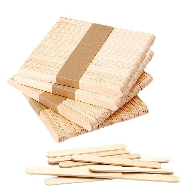 Wooden Popsicle Sticks for Crafts –DIY Wooden Craft Sticks, Smooth Ice Cream Sticks, Tongue Depressors for Waxing, School Projects & Home DIY