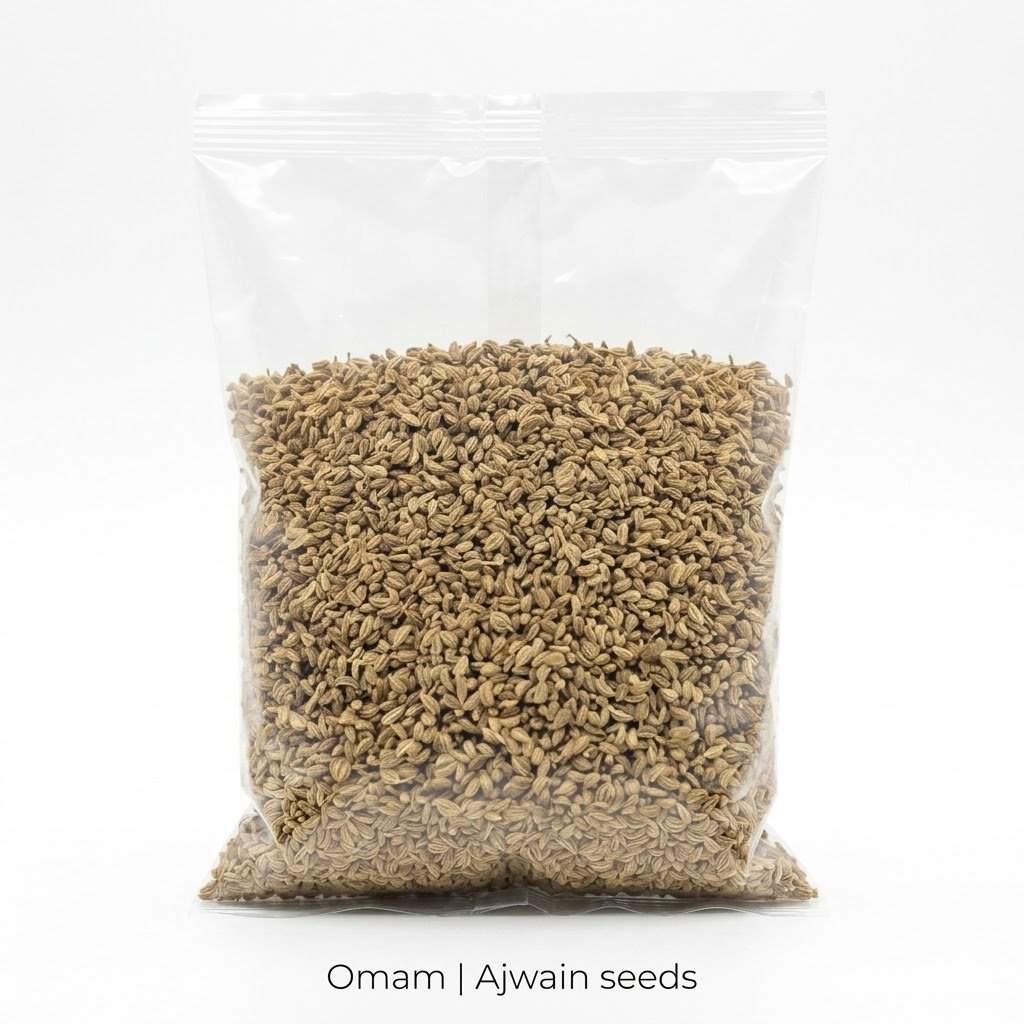 Ajwain Seeds (Omam / Lemuju) – 100g Pouch | 100% Natural & Fresh Whole Spice