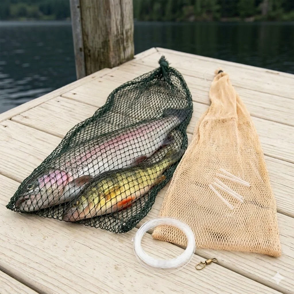 Durable Mesh Fishing Keep Net – Secure Storage for Fresh Catch – Eco-Friendly Fishing Accessory