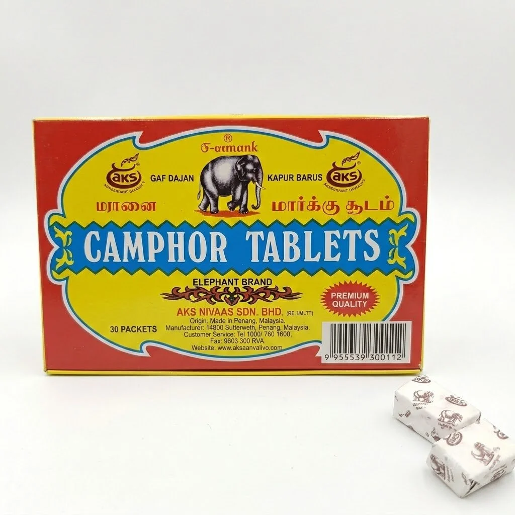 AKS Elephant Brand Smoke Camphor Tablets (Kapur Barus/Subam)