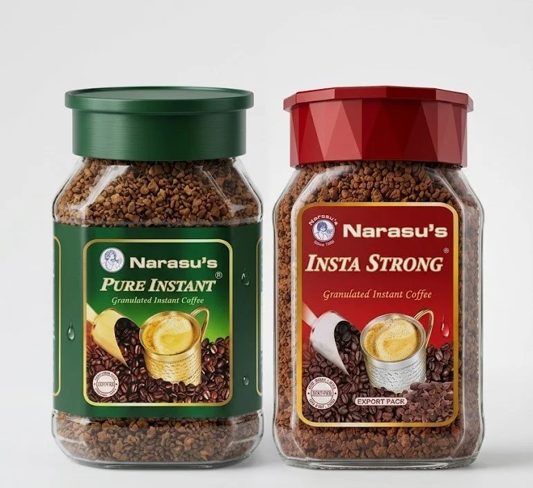 Narasu’s Pure Instant Granulated Coffee & Insta Strong Instant Coffee-Premium Coffee Beans,Rich Aroma & Smooth Taste