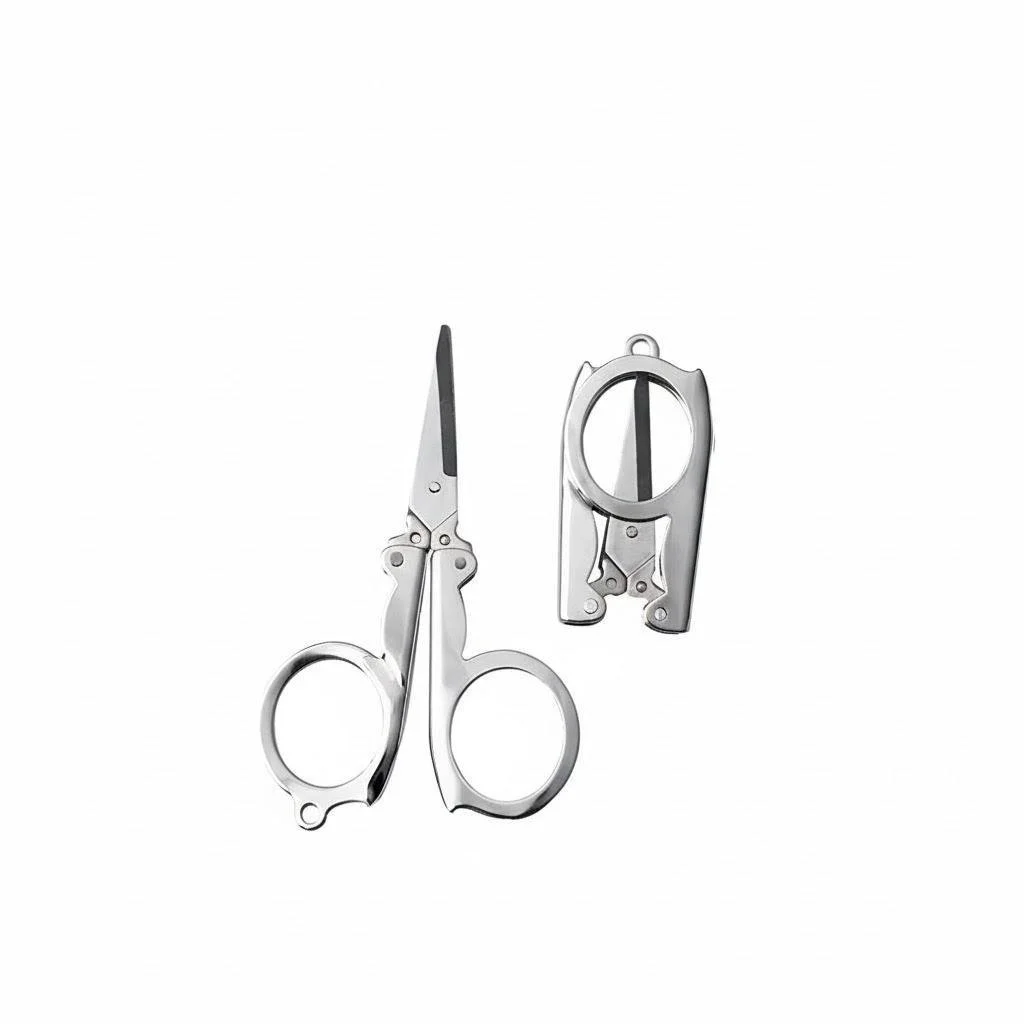 Premium Foldable Stainless Steel Scissors – Compact, Portable Design for Travel, Sewing, and Crafting