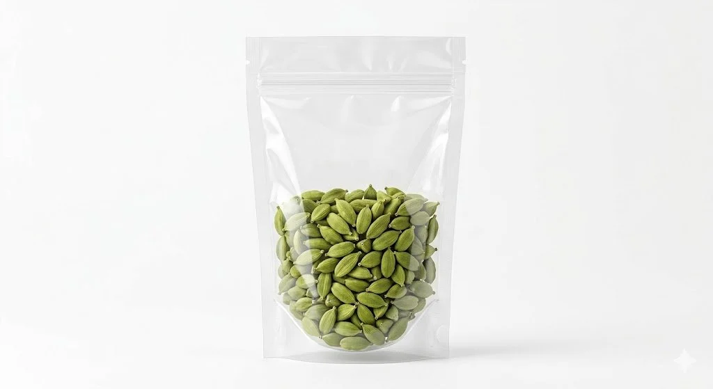 Premium Green Cardamom Pods (Elaka) - Whole Natural Spice, High Aroma & Grade, 100g