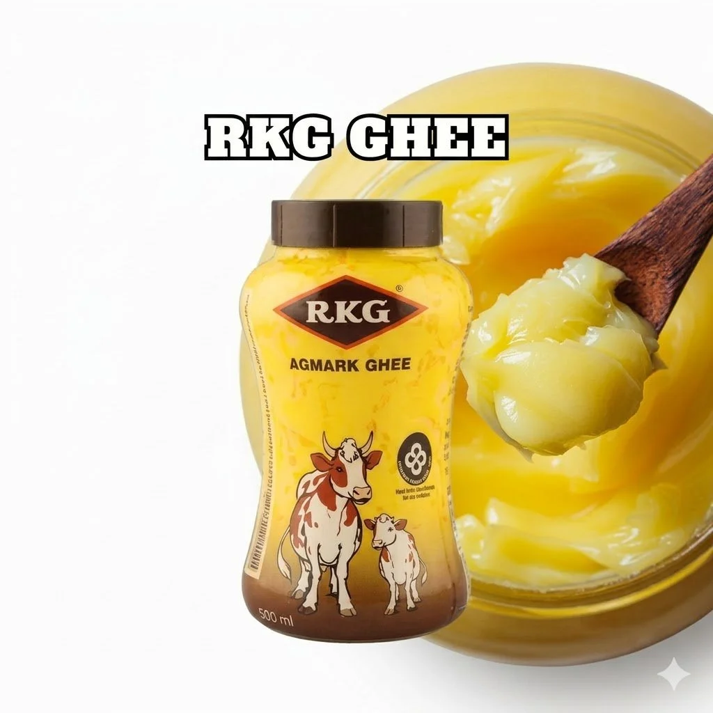 RKG Agmark Ghee - Premium Pure Cow Ghee,Traditional Aroma & Rich Texture | Clarified Butter for Cooking, Baking & Health