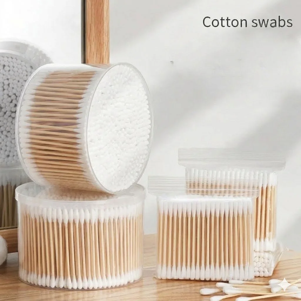 Premium Bamboo Cotton Swabs - Friendly Double-Tipped Cotton Buds
