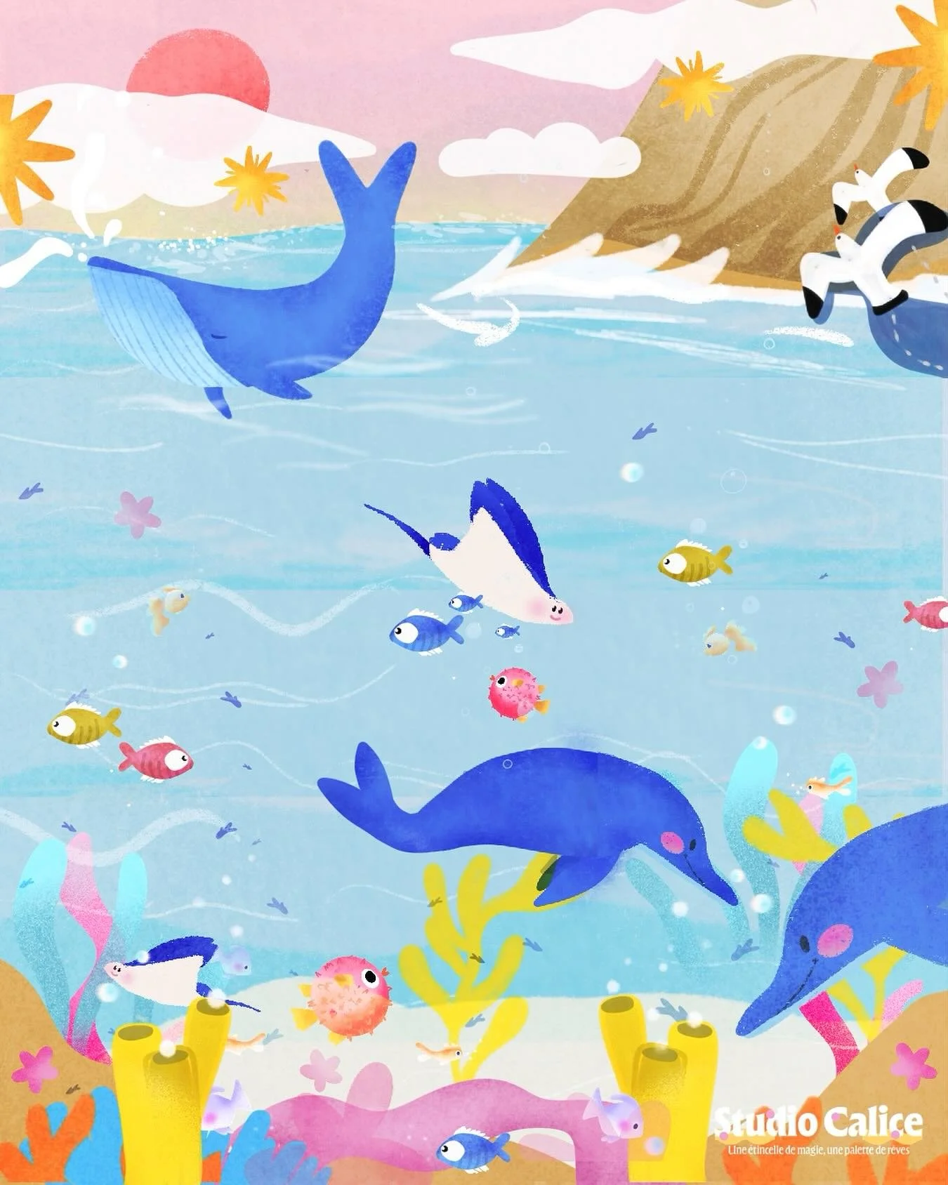 🐳 DAY 15 - aquarium

Un instant suspendu dans les vagues et ballet marin 🐠🌊

#peachtober #illustrationforkids #illustrationartwork #procreate #procreateillustrations #procreateillustration #naiveart