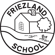 Logo of Friedzland School featuring a house, a tree, a pond with a duck, and text 'Friedzland School' in a circular design.