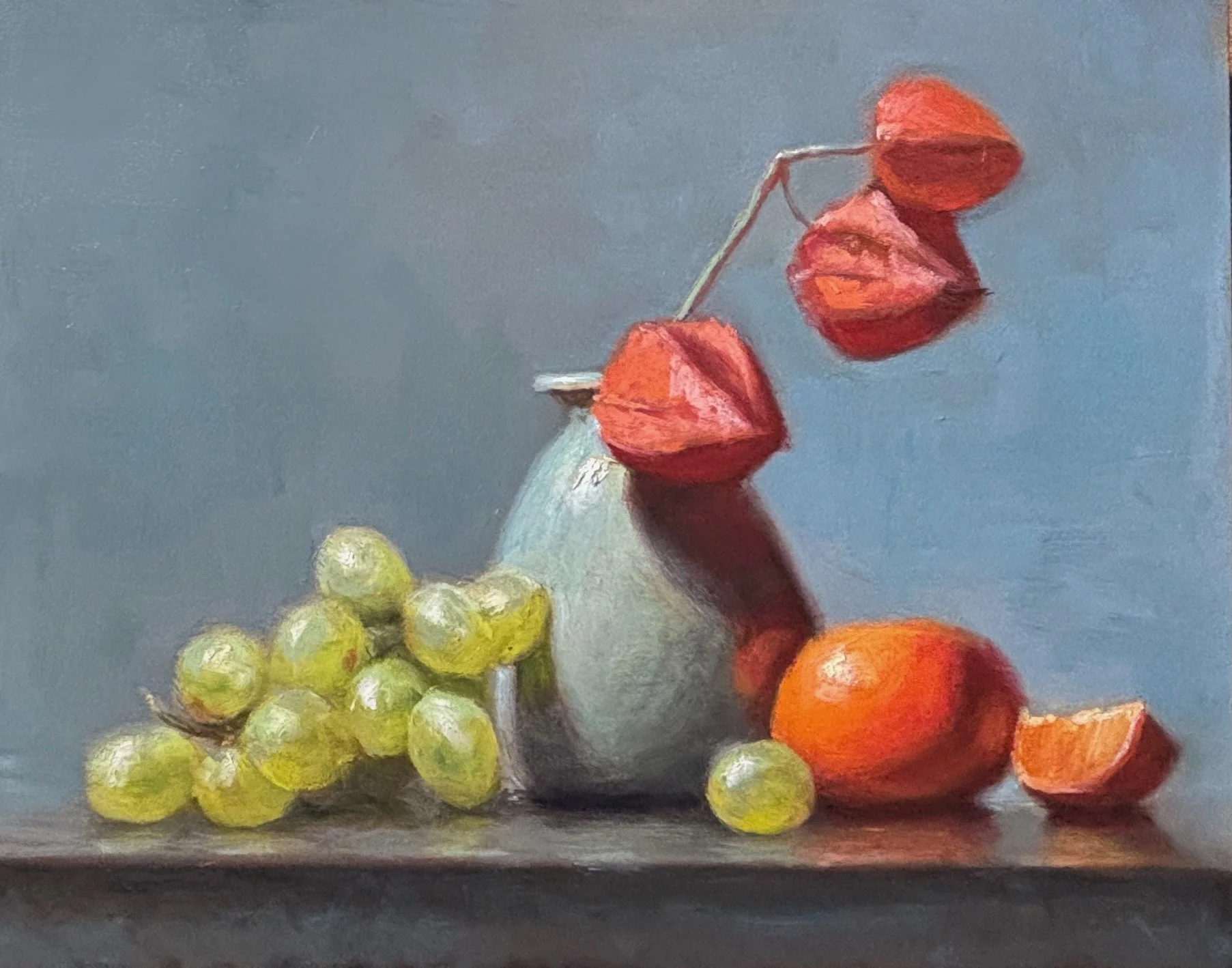 Chinese Lantern with green Grapes · 2026