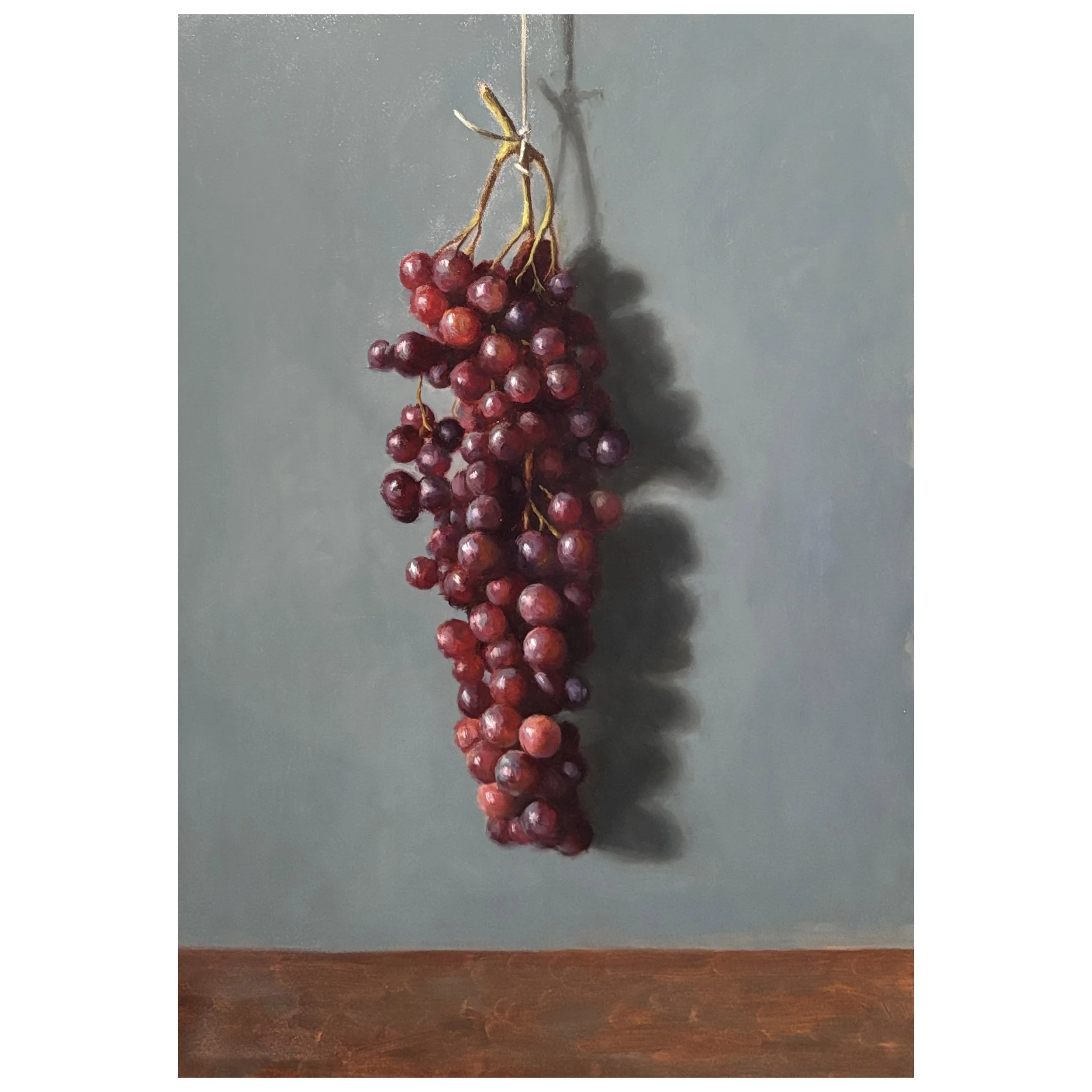 Red Grapes Hanging- 18 x 26 inches - Oil on Linen -2026 - SOLD