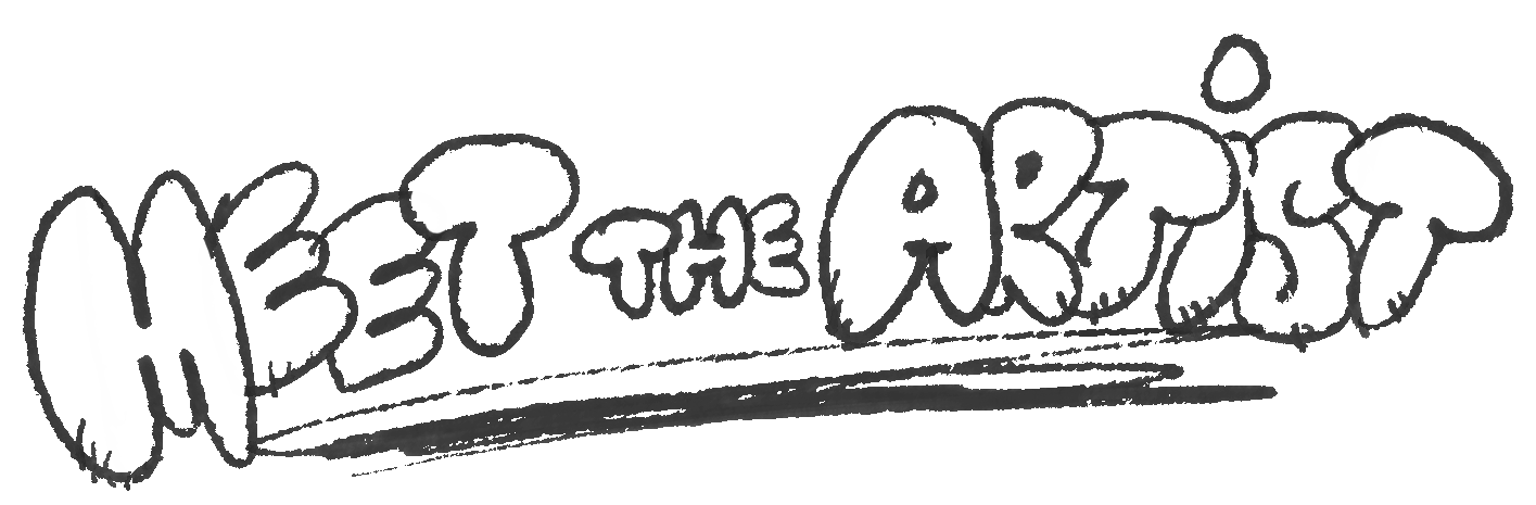 Hand-drawn text that says "Meet the Recist" with decorative styling.