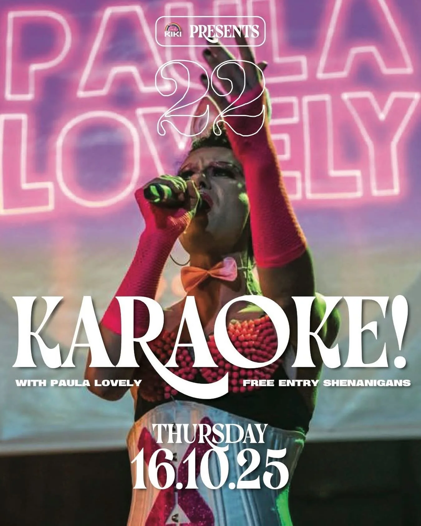 Thursday evening&hellip;

KIKI will host its weekly karaoke in a new amazing setting on our downstairs street level, the house of 22 in full effect! 

Hosted by the legend, Paula Lovely, we cannot wait to see you and we want YOU to show us what you g