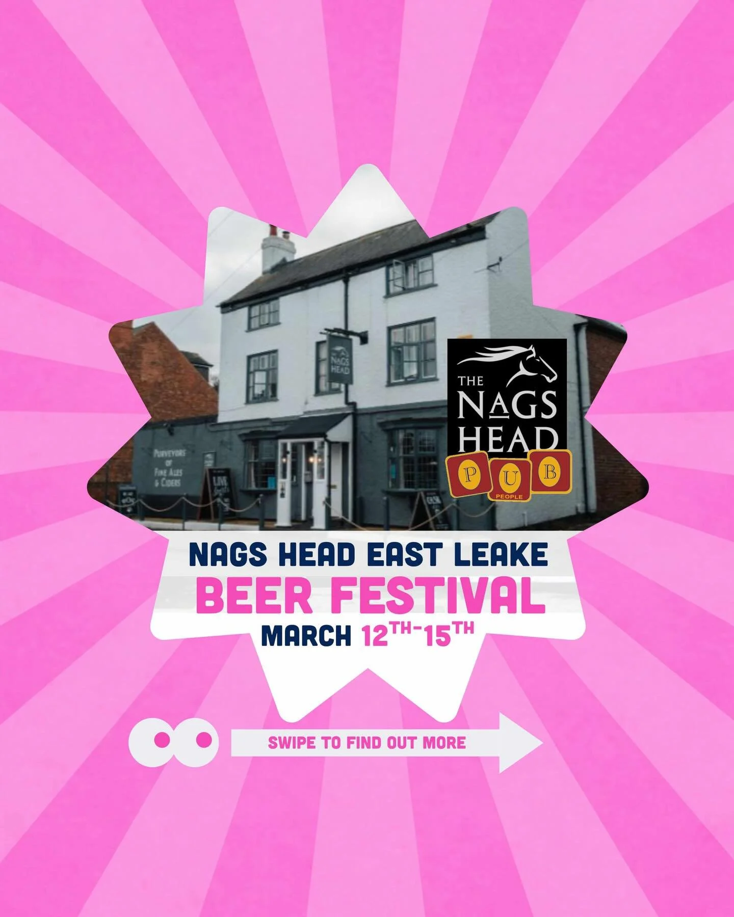 @nagsheadel Beer Festival
One weekend full of sport &amp; real ale! 

🍻18 cask ales 
🍻3 keg
🍕Street Food 
🎸Live Music 

Live Sport...
Premier League Darts
Europa League Football
The Cheltenham Festival
Six Nations Super Saturday 
F1
League Cup Fi