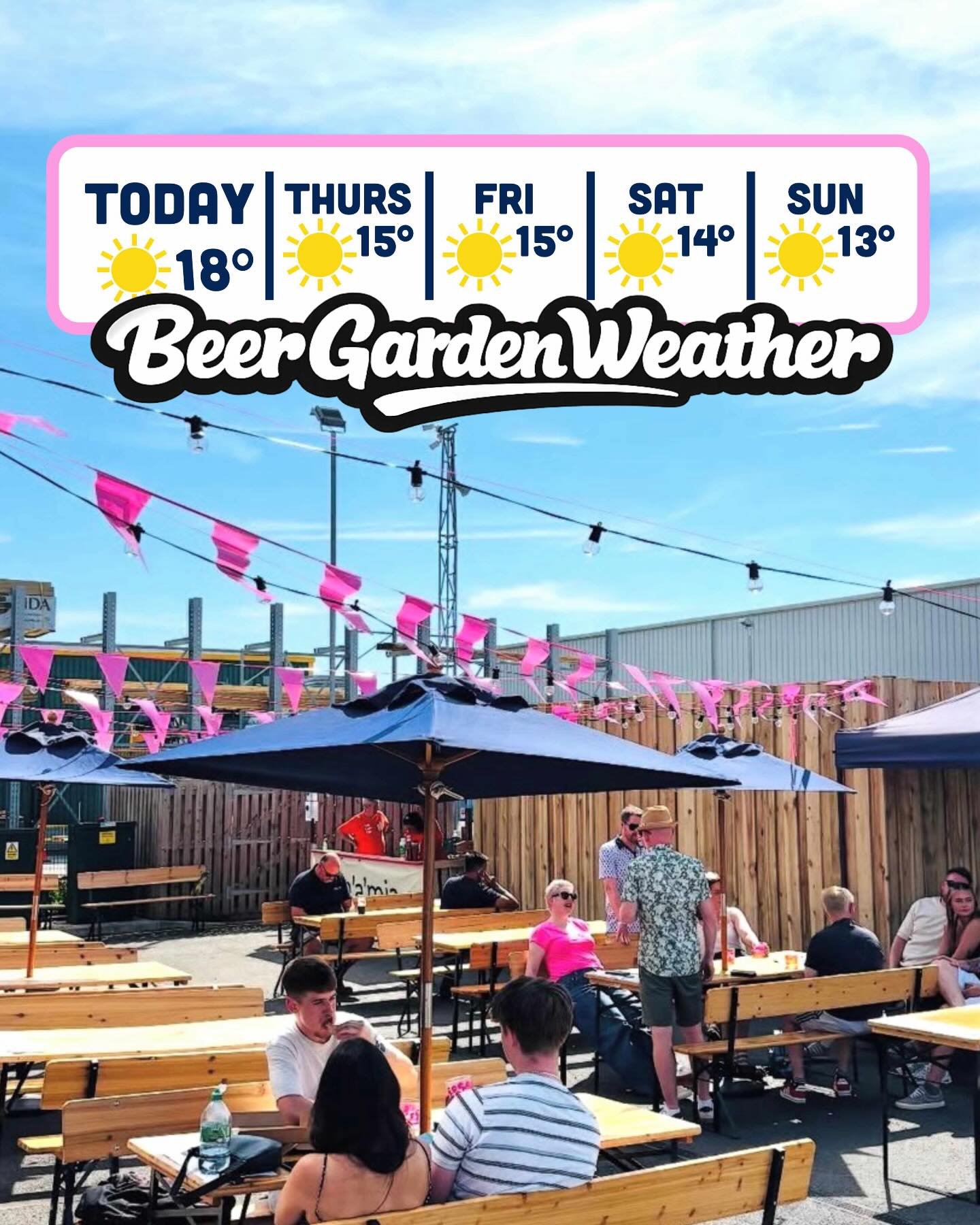 Sunshine! ☀️ We think its beer garden weather! 👀 
🍻🍻🍻