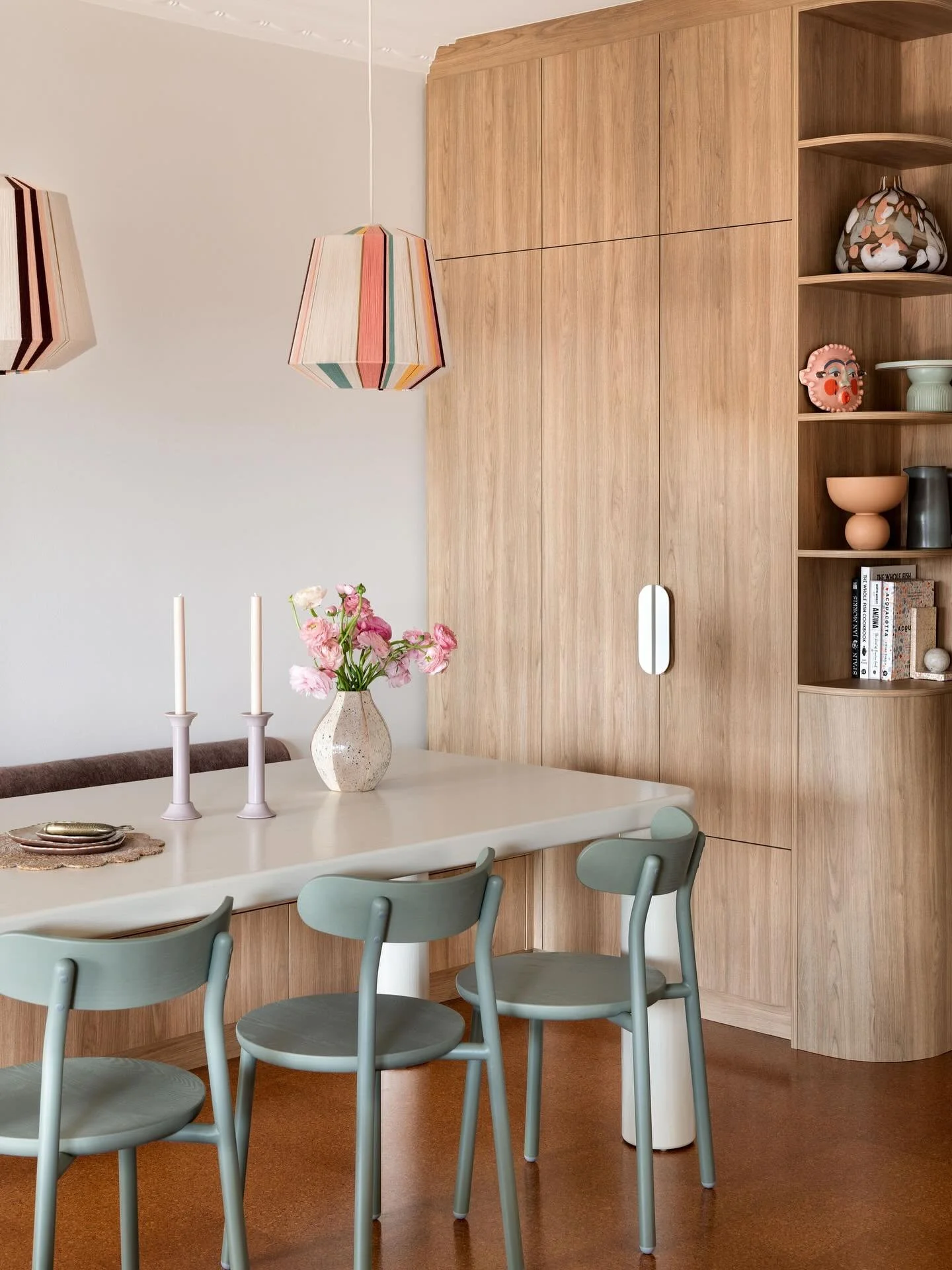 And finally&hellip;the pendants that stopped us in our tracks!

Handmade by our seriously talented client - they&rsquo;re playful, personal, and perfectly tie the whole scheme together.

Naomi, you nailed it. x ✨

#perthinteriordesign #perthdesign #p
