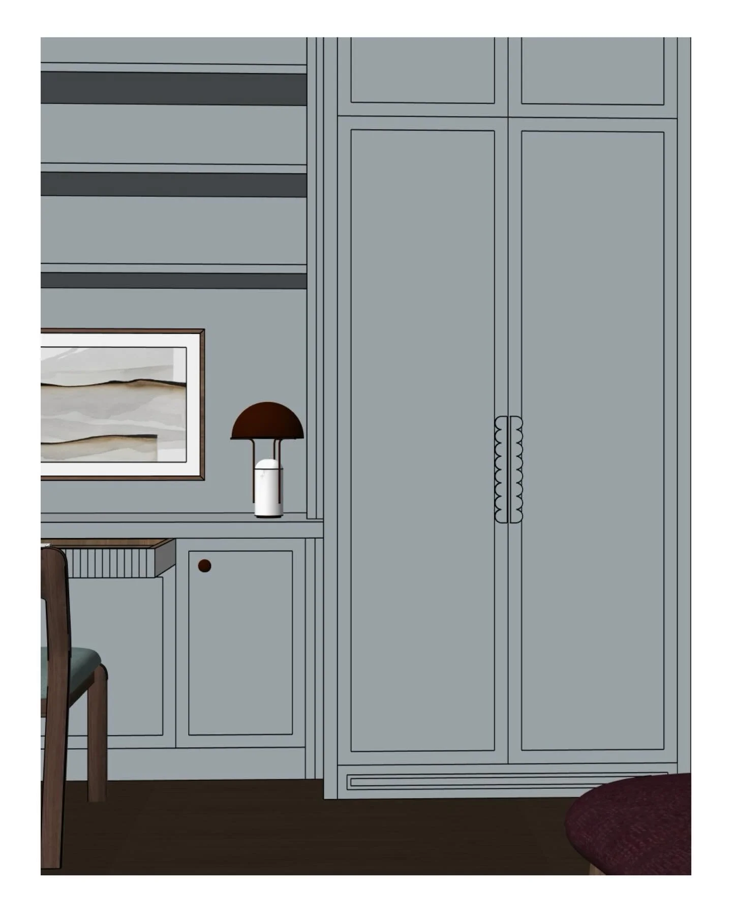 A multi-functional space drenched in colour and character, doubling as an office, booze cabinet, TV nook, and living area.

Coming to Subi soon.