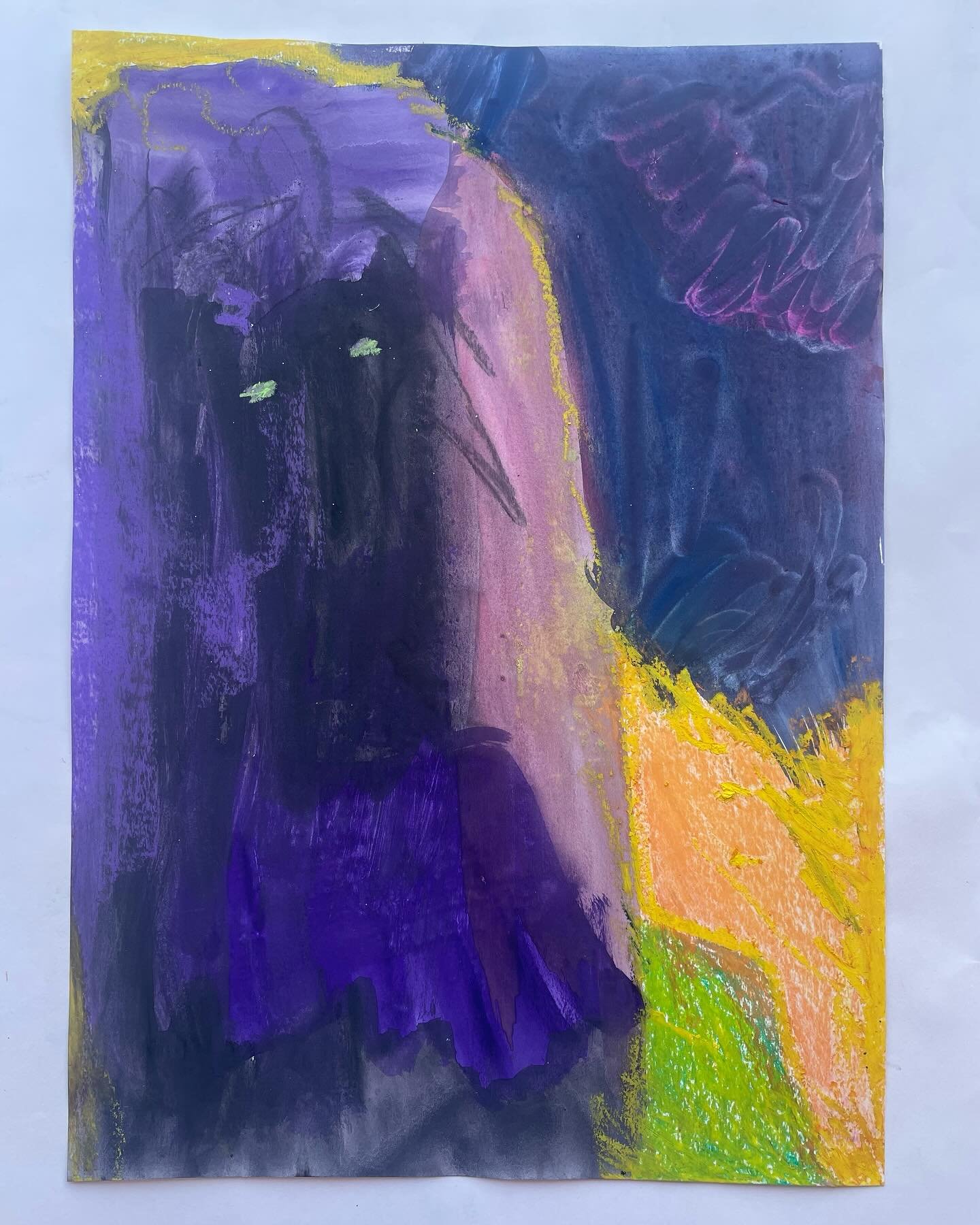 Watercolours, ink, oil and soft pastel on paper with the non-dominant hand

297 x 420mm 

#EllieCullenArt #FineArt #ArtTherapy