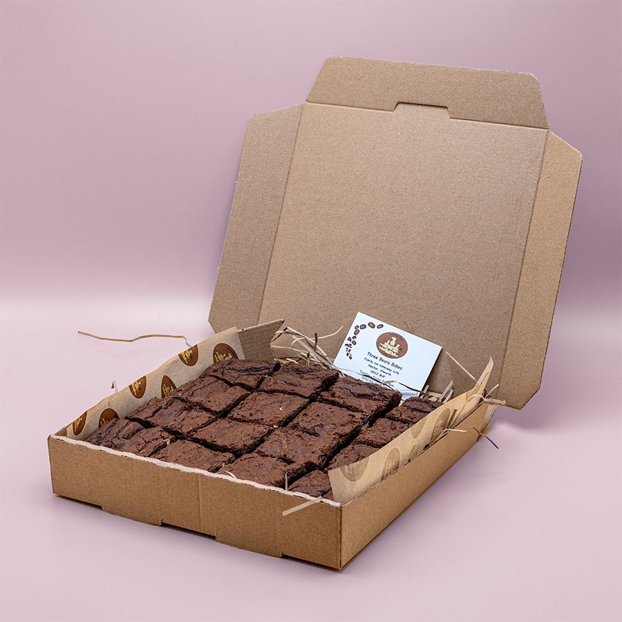Bitesize Double Chocolate Chip Brownies by Three Bears Bakes
