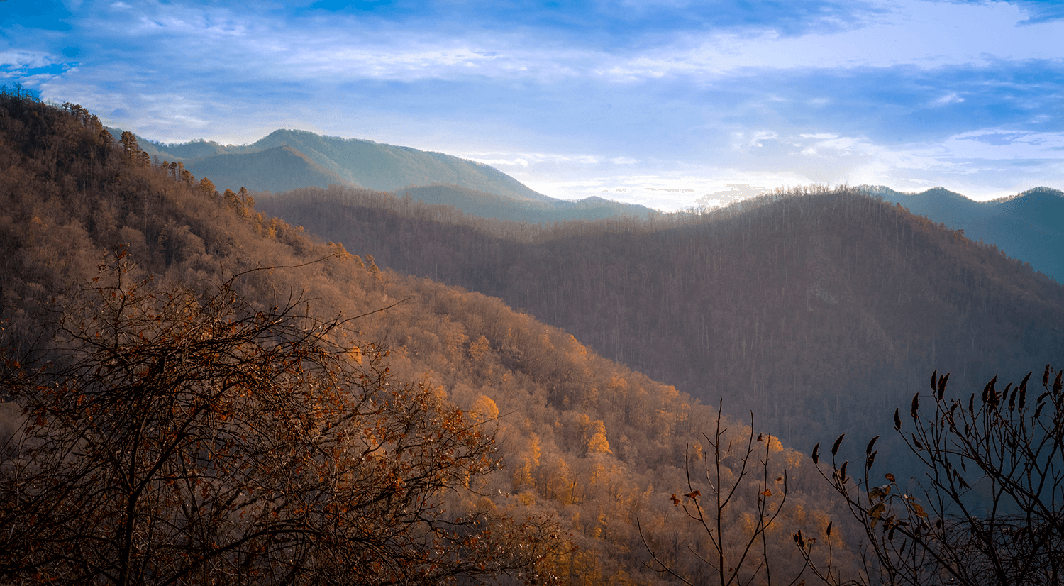 Great Smoky Mountains at Golden Hour.
