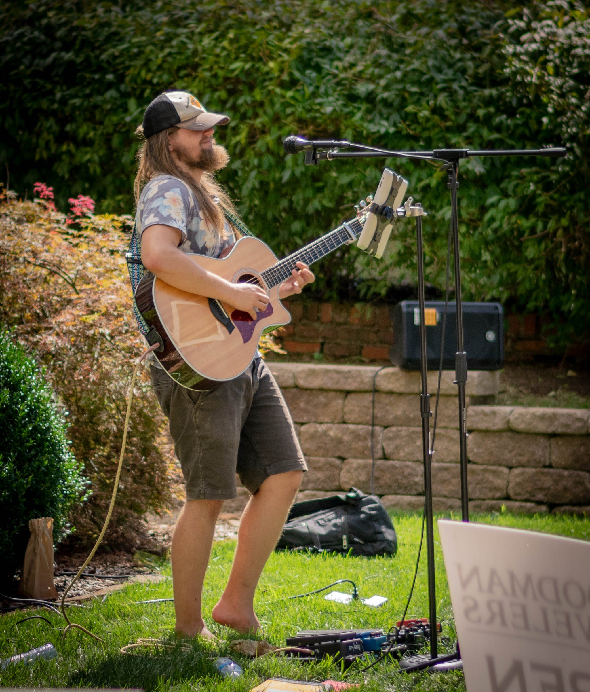Chase Altizer performs at the Busker Fest in Abingdon, VA.
