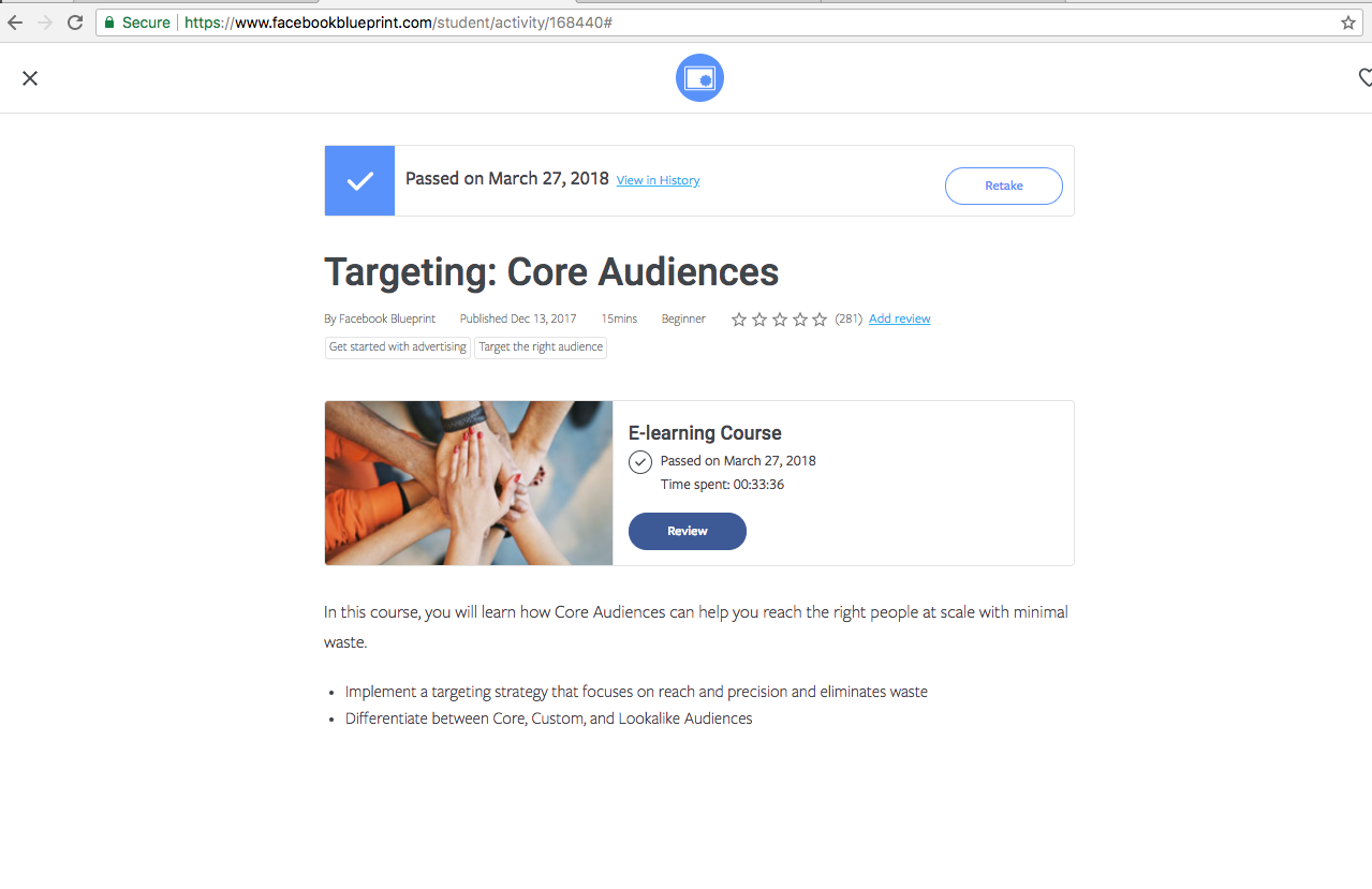 Facebook Mini-Course on How to Find Your Core Audience