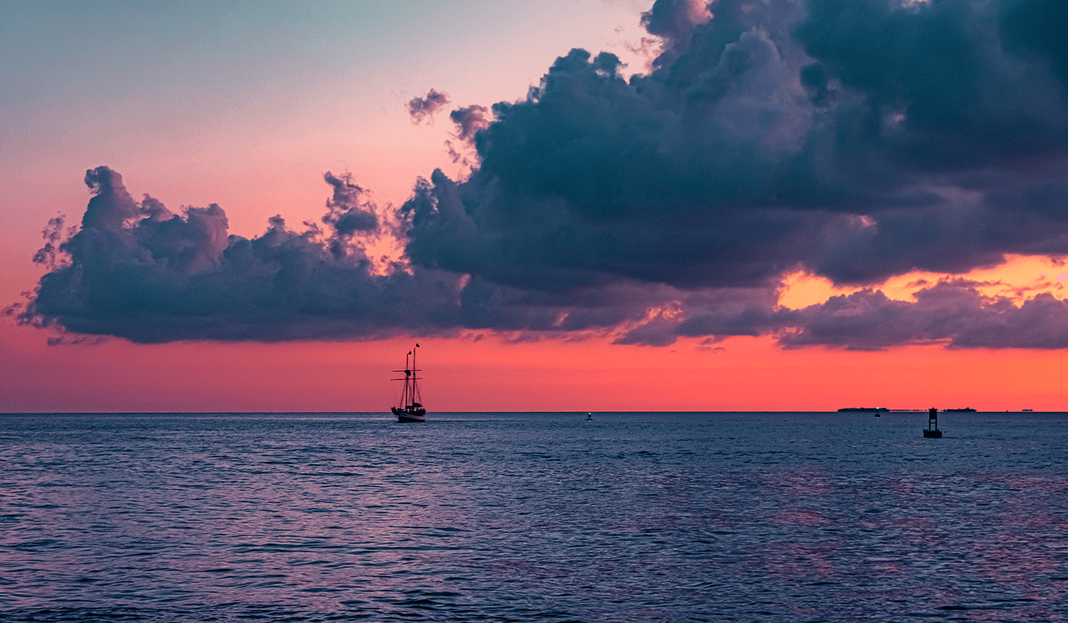 Sailing at Sunset in Key West, Fl.