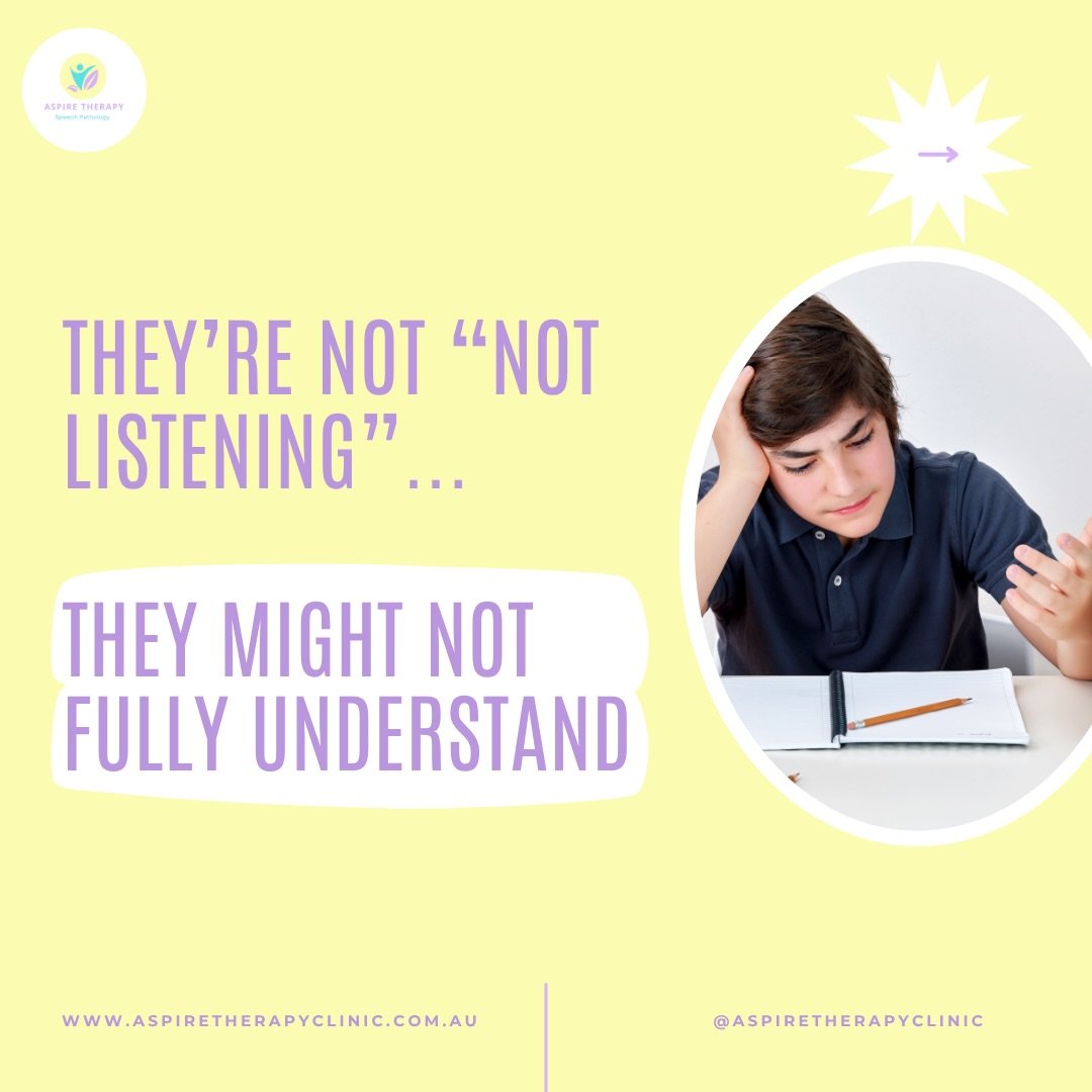 &ldquo;They&rsquo;re not listening&hellip;&rdquo;

Or are they actually struggling to understand?

In classrooms, children are expected to:
➡️ follow multi-step instructions
➡️ process language quickly
➡️ remember information
➡️ respond on the spot


