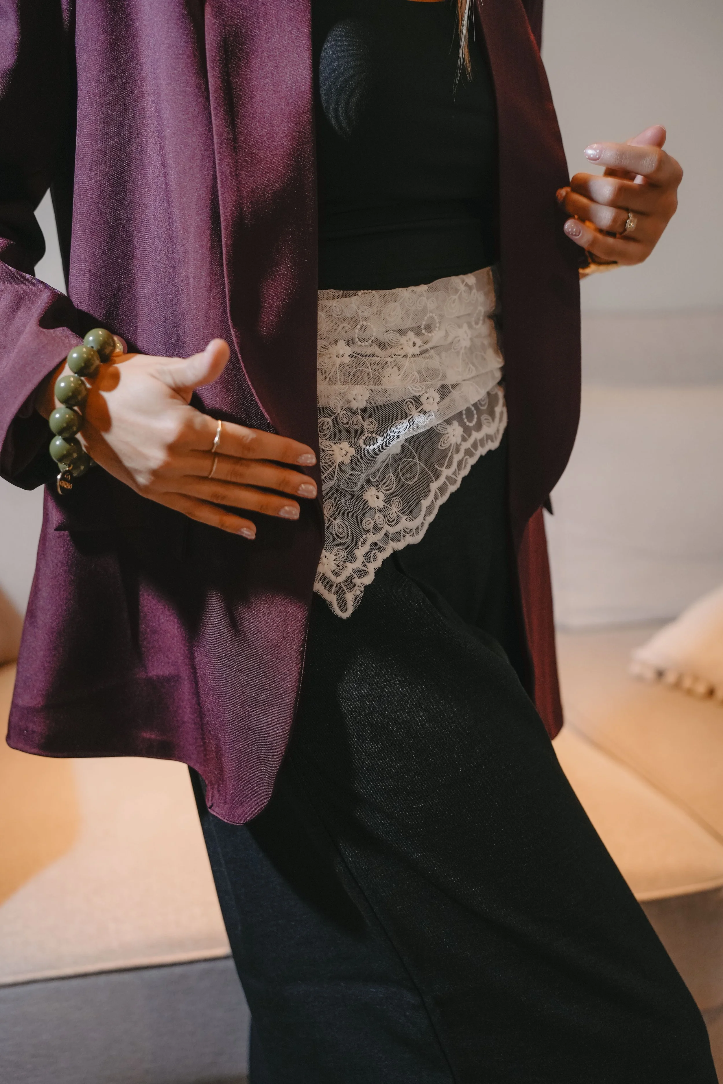 Foulard Dentelle Blanche Élégante