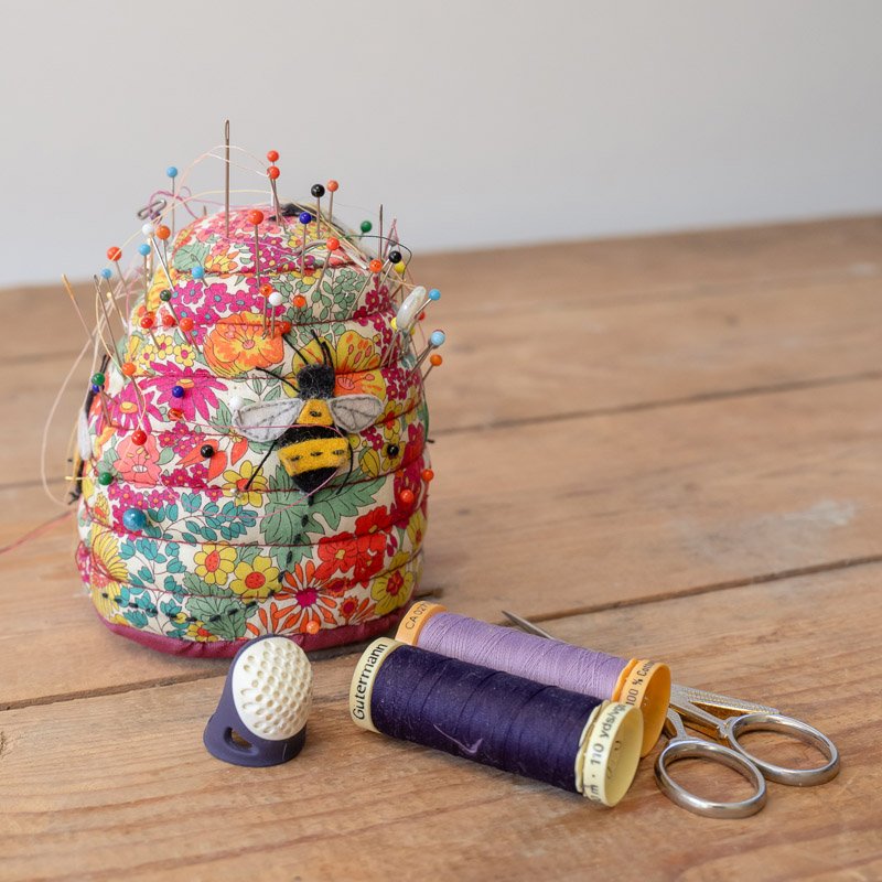 hats by Charmaine accessories - thread, scissors, thimble and pin cushion