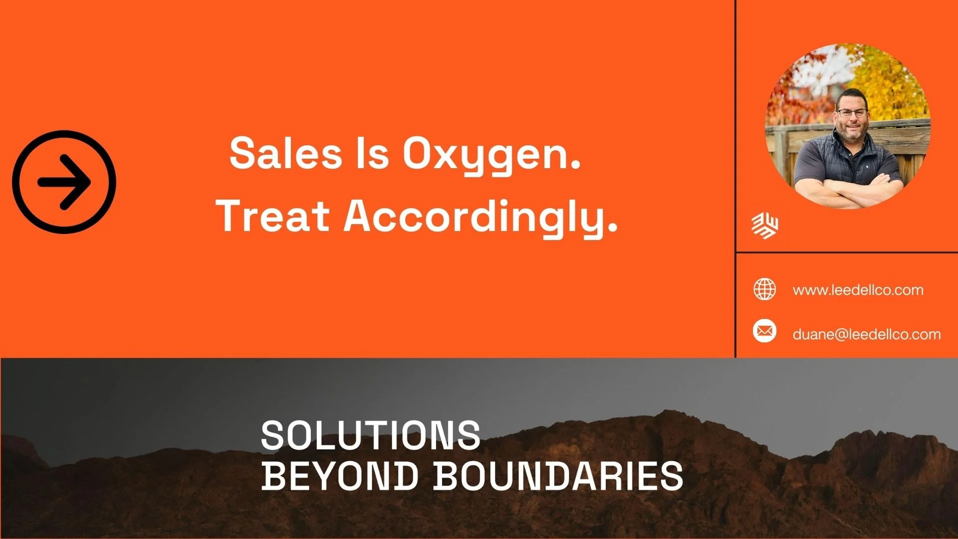 Sales Is Oxygen.  Treat Accordingly.