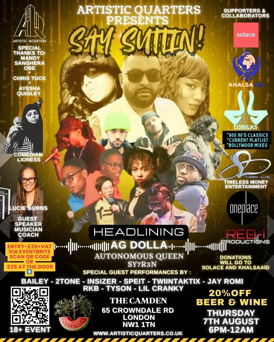 Artistic Quarters Presents: Say Suttin | A Night of Music, Power & Multicultural Expression