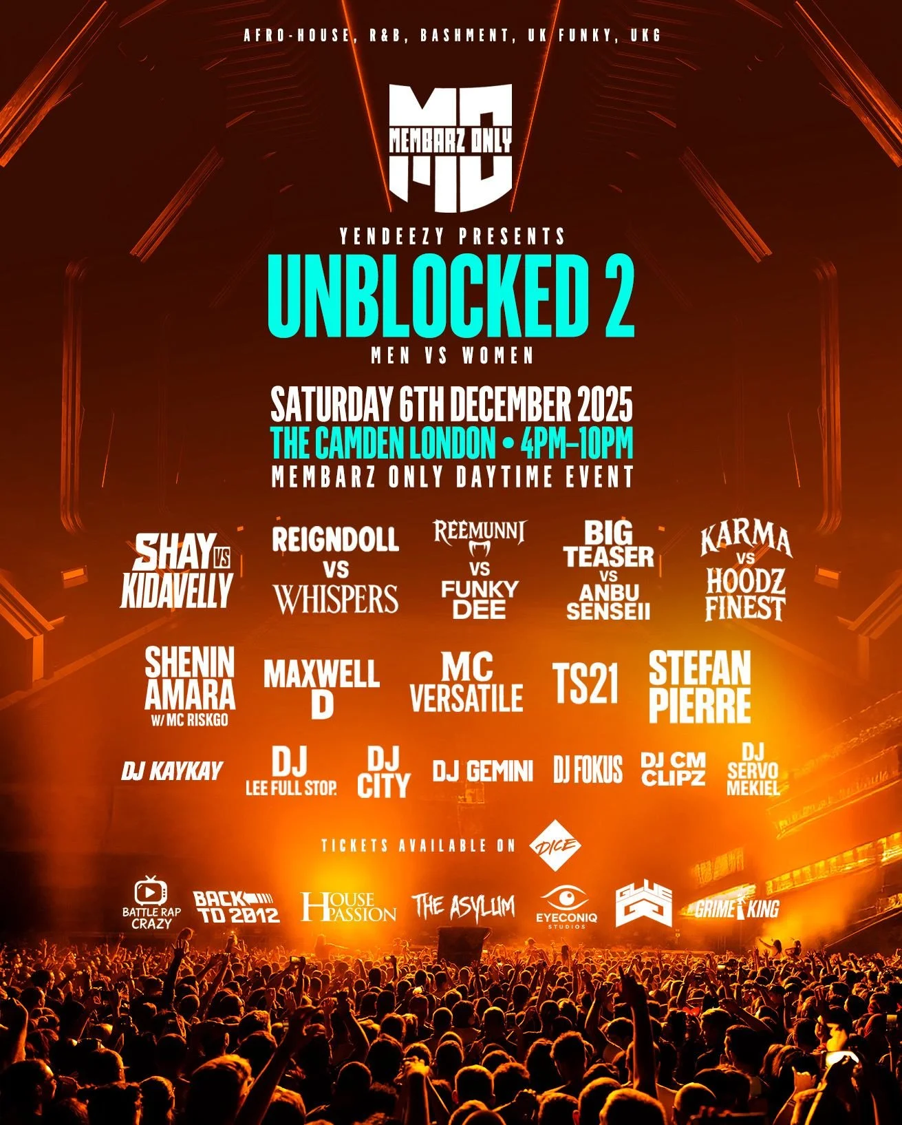 UNBLOCKED 2: Men vs Women — Membarz Only Daytime Clash | The Camden London