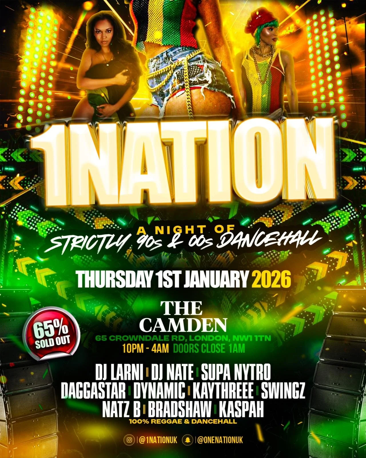 1Nation – A Night of Strictly 90s & 00s Dancehall at The Camden | 1 January 2026