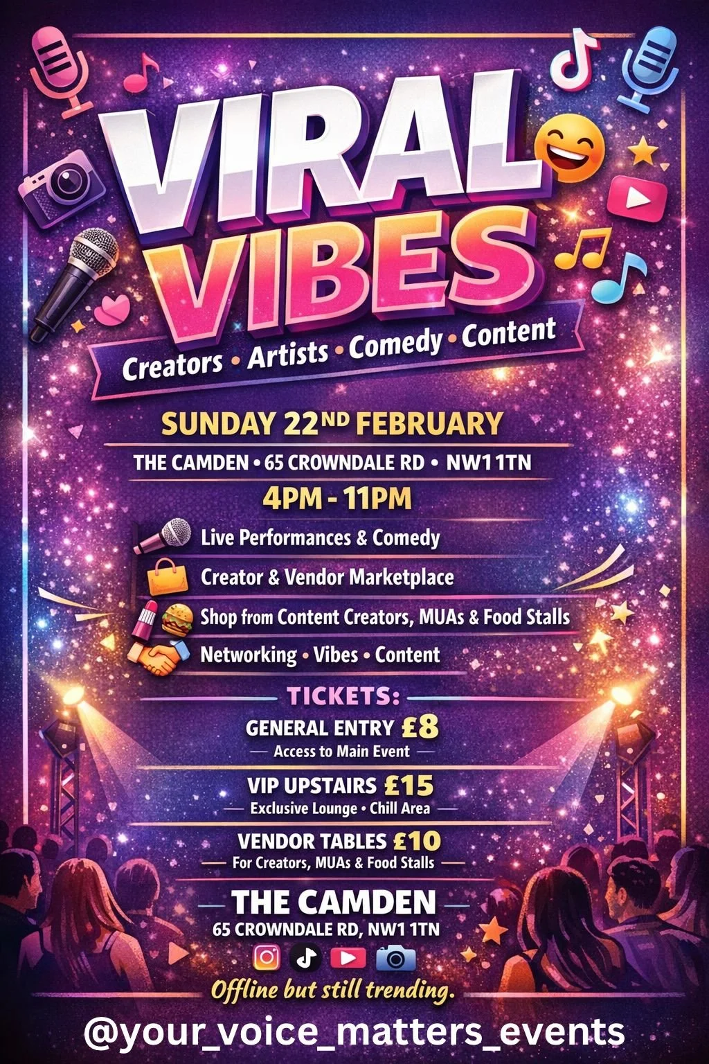 Viral Vibes – Creators, Comedy & Content Live at The Camden