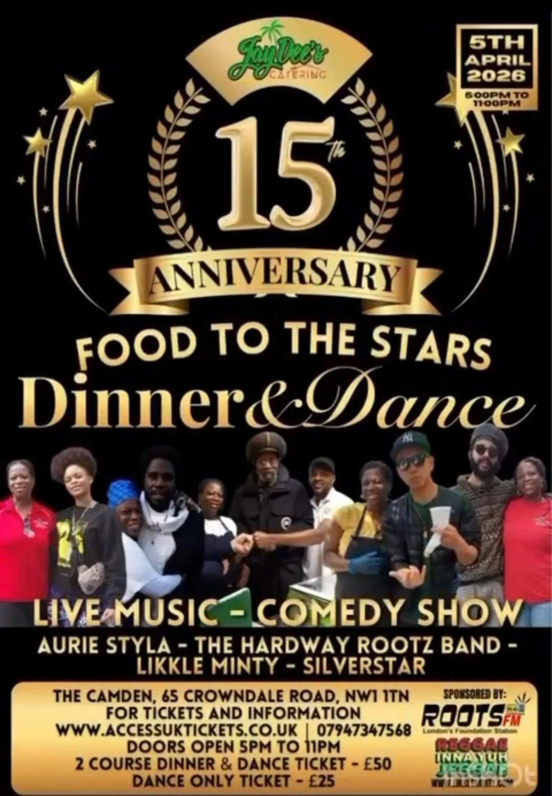 15th Anniversary Food To The Stars – Dinner & Dance | 5 April 2026 | The Camden London