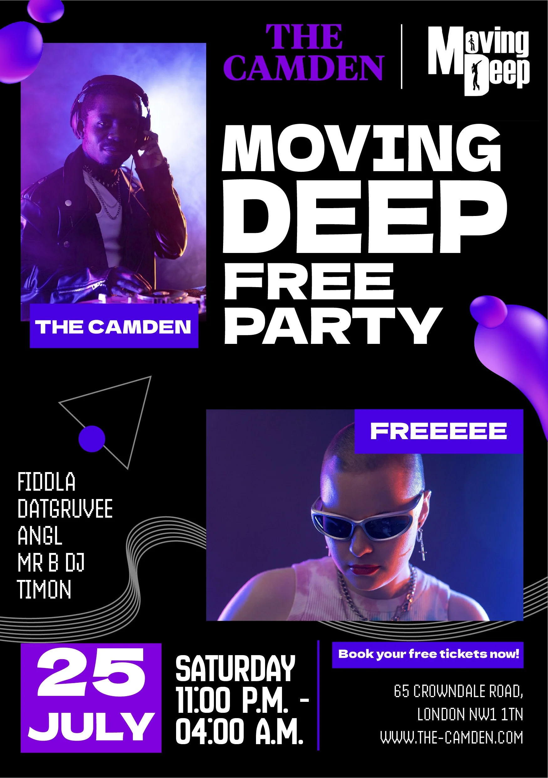 Moving Deep Free Party | The Camden London