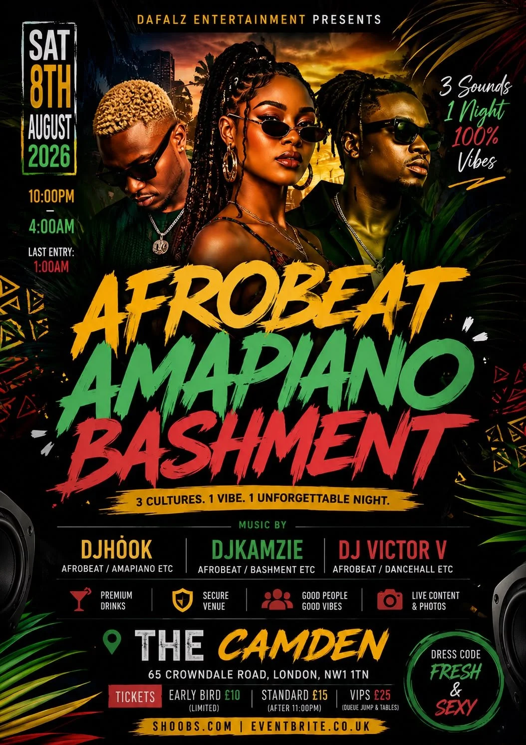 AFROBEAT • AMAPIANO • BASHMENT | The Camden