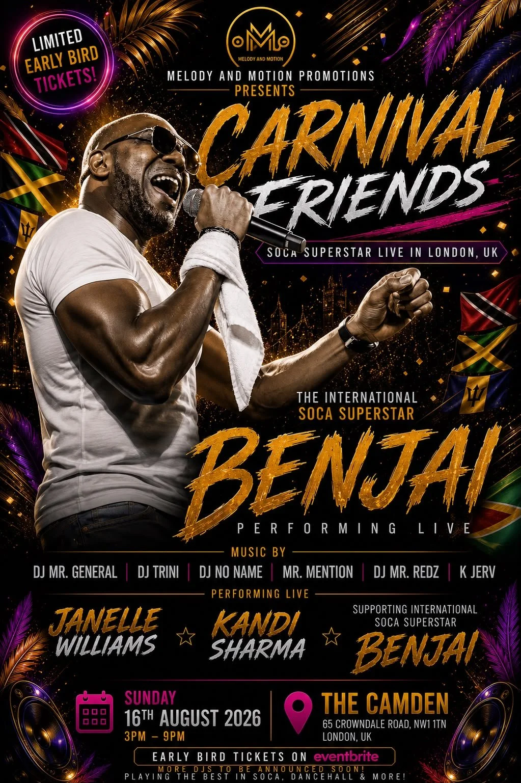 BENJAI LIVE IN LONDON – The Ultimate Carnival Warm-Up!