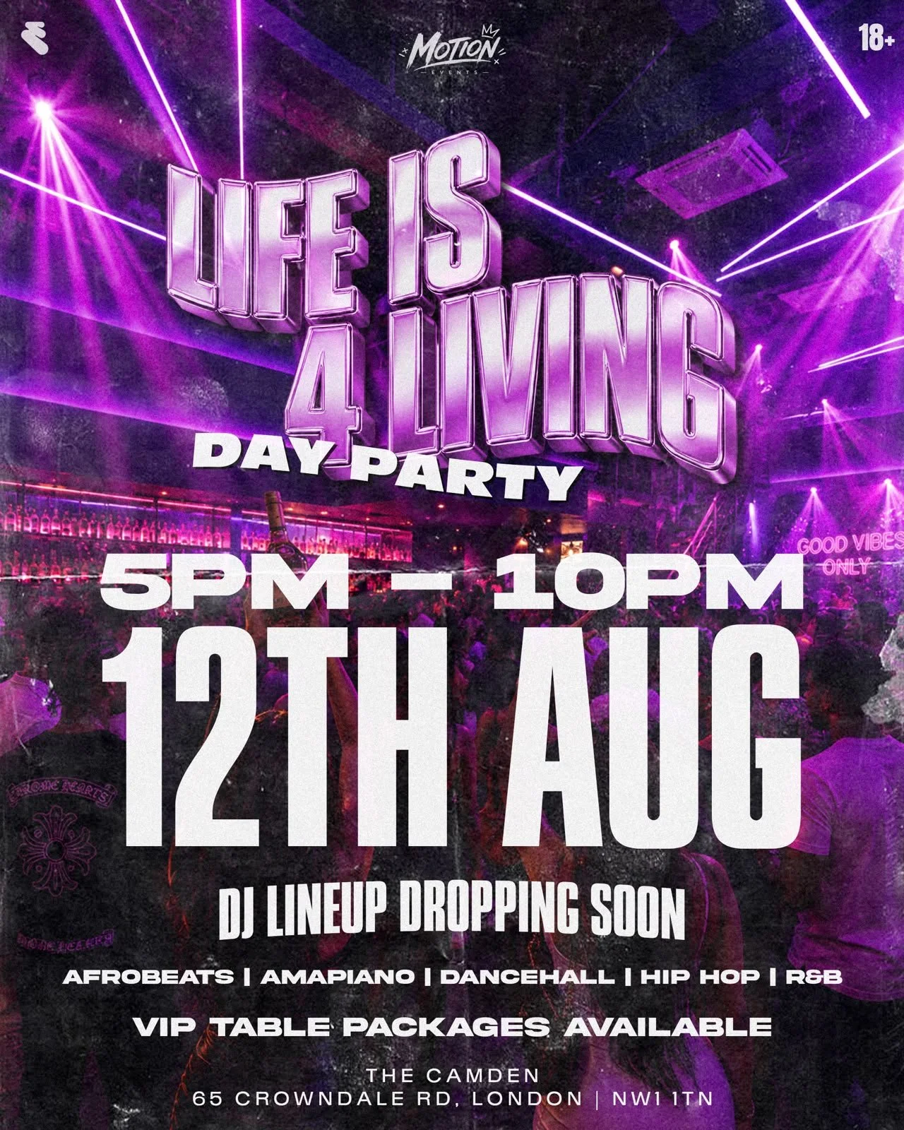 LIFE IS 4 LIVING ☀️ | Motion Events Day Party at The Camden London