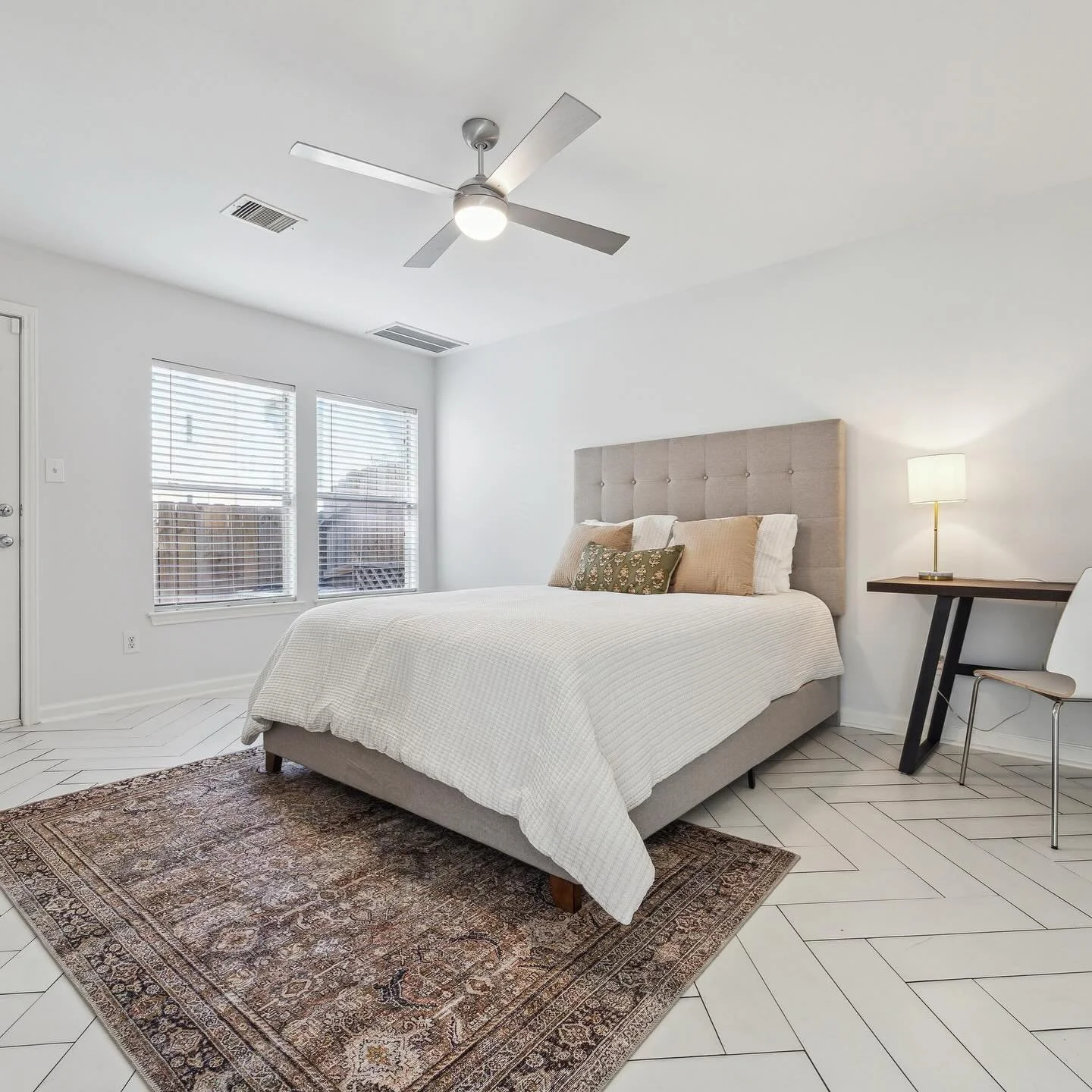 Loved staging this Shady Acres home! We don&rsquo;t always stage secondary bedrooms but when we do we make sure they are fabulous and functional.