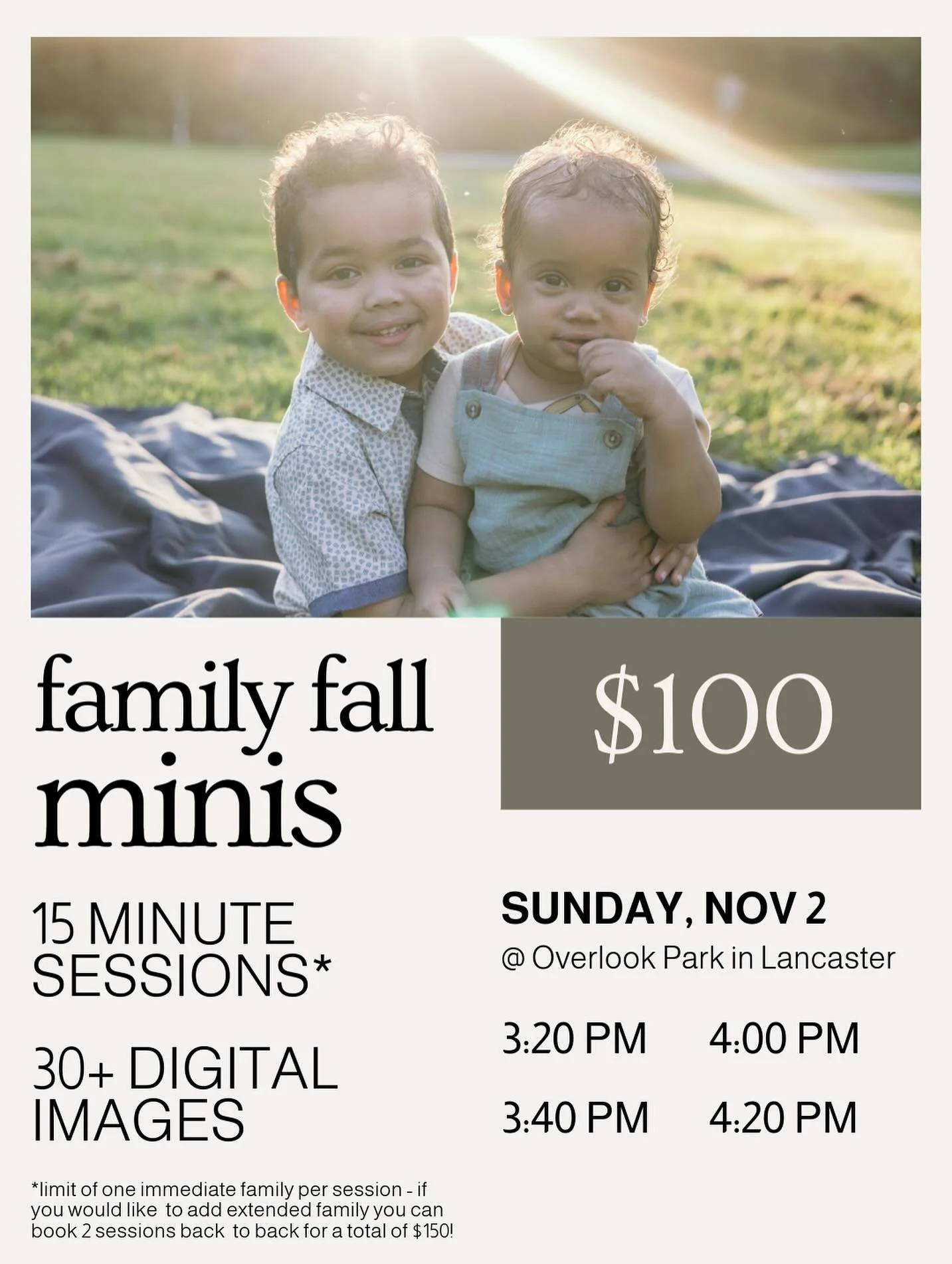 There's still time to book a fall mini session!! Perfect for small families and couples 🍁🍂✨ dm me to claim your spot!

#fallfamilyphotos #lancastercountyfallminisession #lancastercountyfamilyphotos #lancastercountyfamilyphotographer #lancasterpapho
