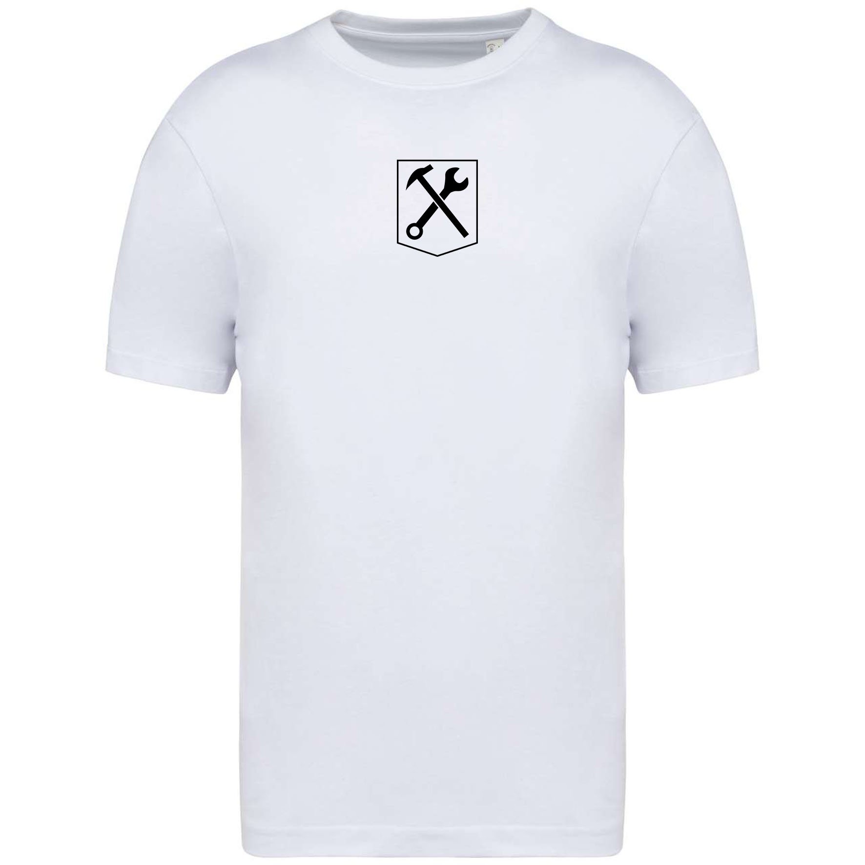 Oversized, white Serban t-shirt made out of 100% cotton with a text-based, hand-drawn, colorful graphic design. Perfect for streetwear or casual wear