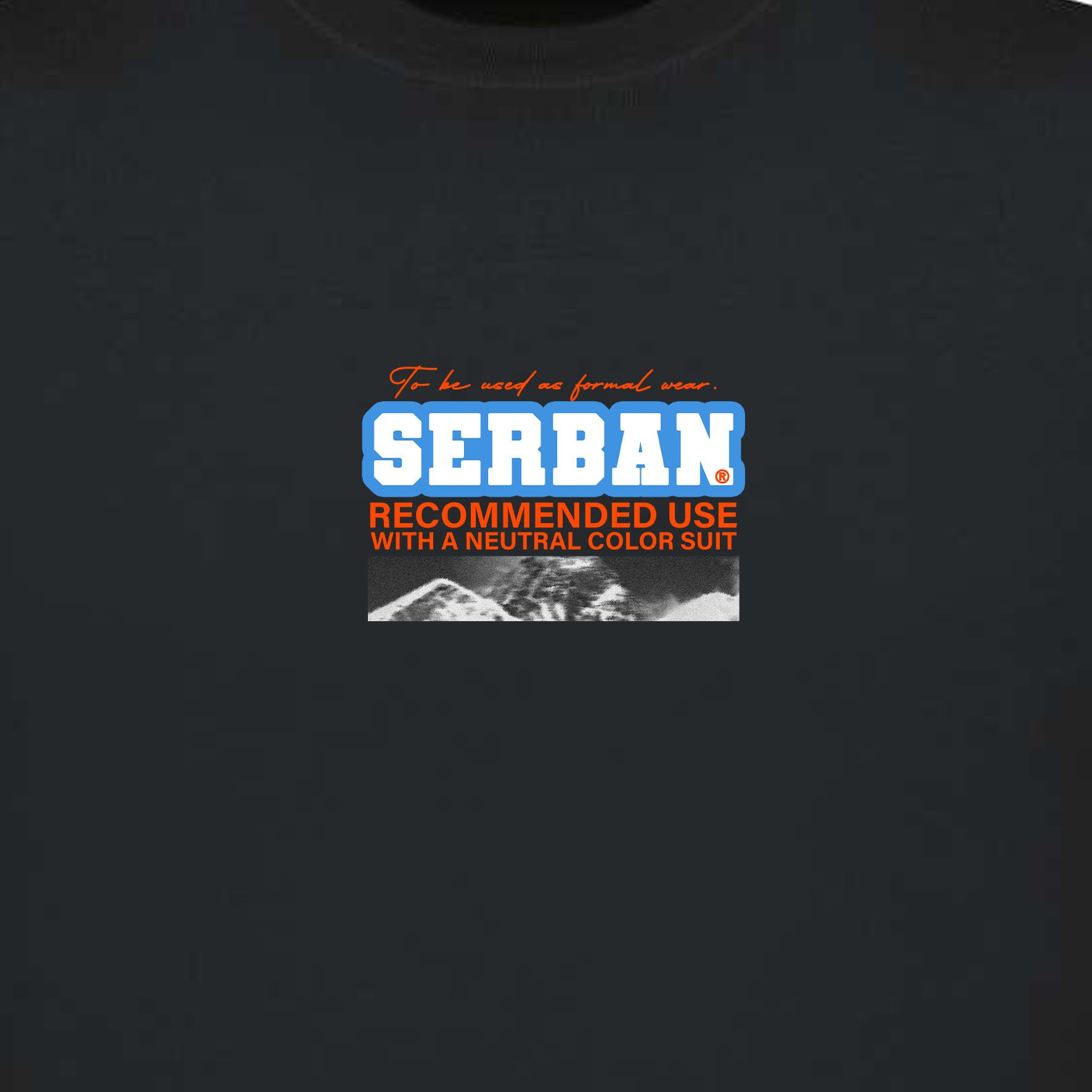 Black, simple oversized t-shirt from Serban, perfect for streetwear use, casual, everyday. It's modern, minimalist, abstract