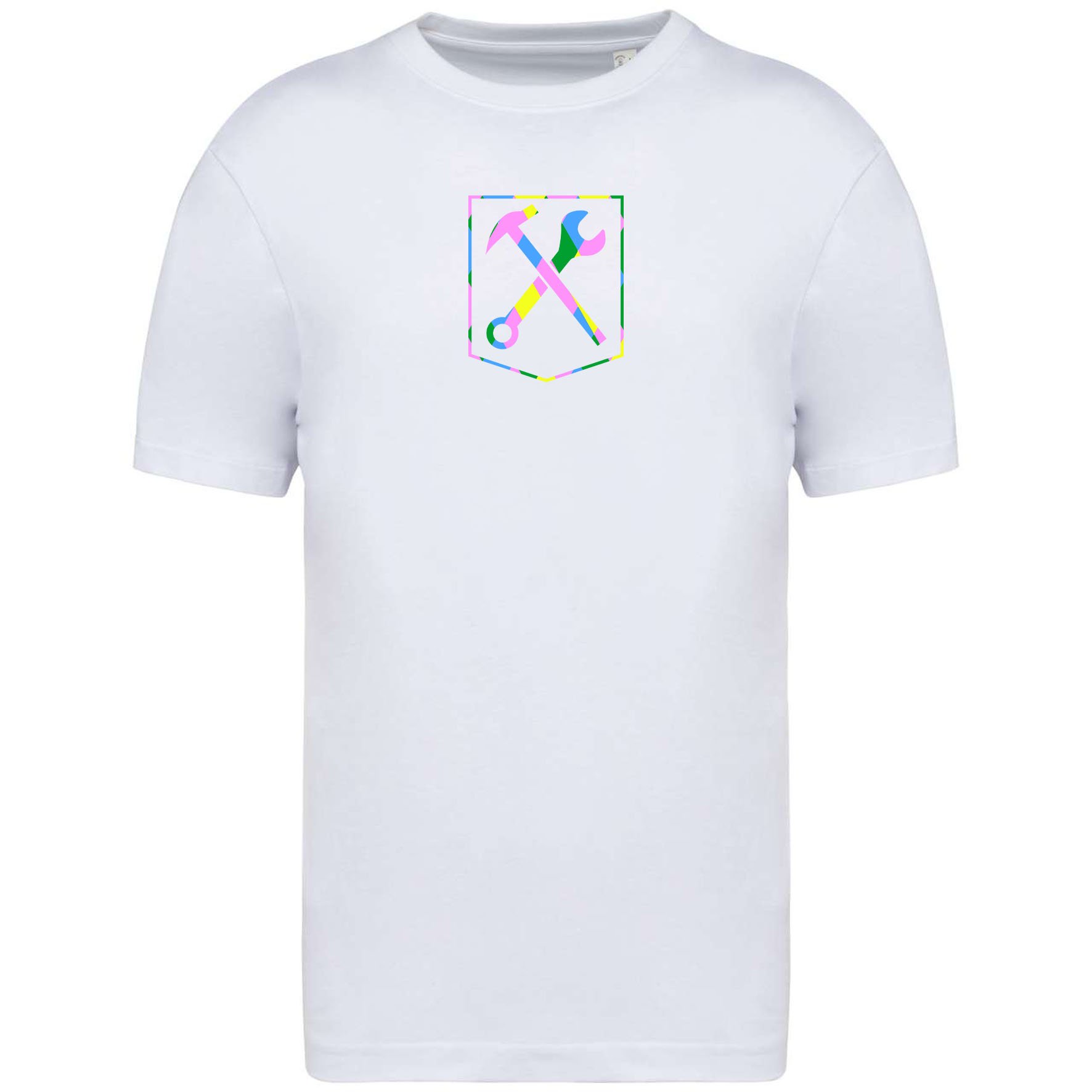 Serban's bold geometric design T-shirt, oversized and perfect for everyday or standout occasions.